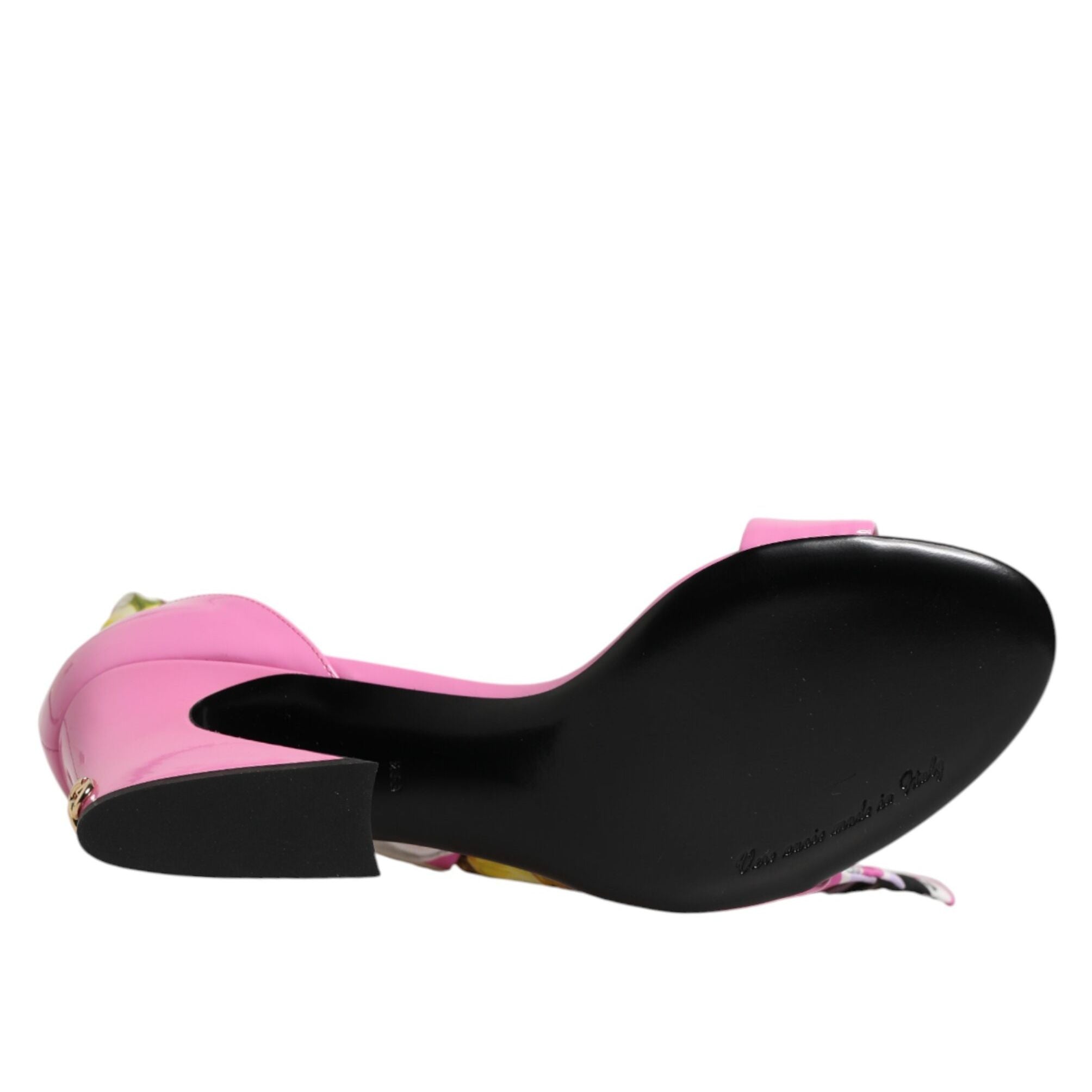 Dolce & Gabbana Pink Leather High Heels Sandals Shoes