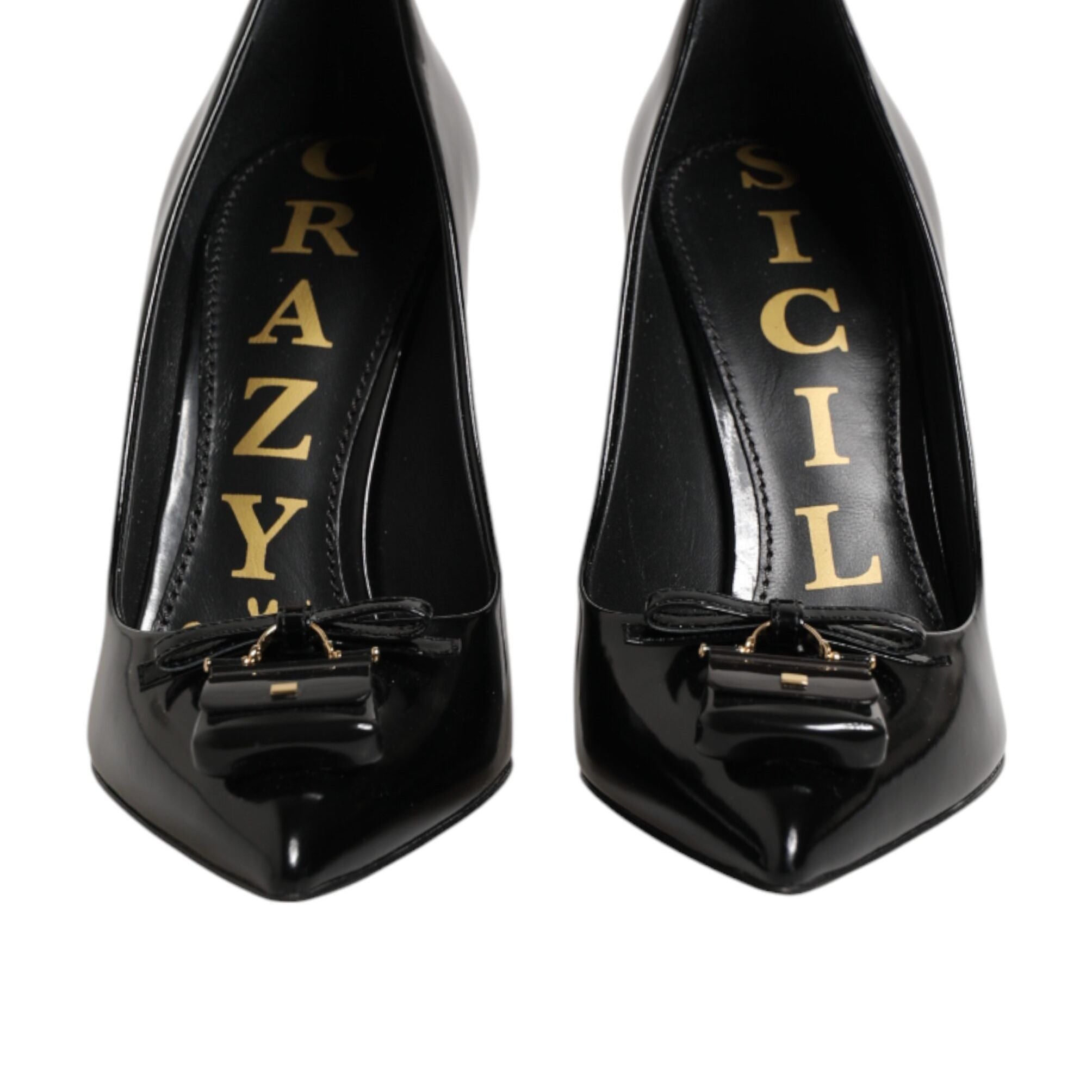 Dolce & Gabbana Black Bag Embellished Heels Pumps Shoes