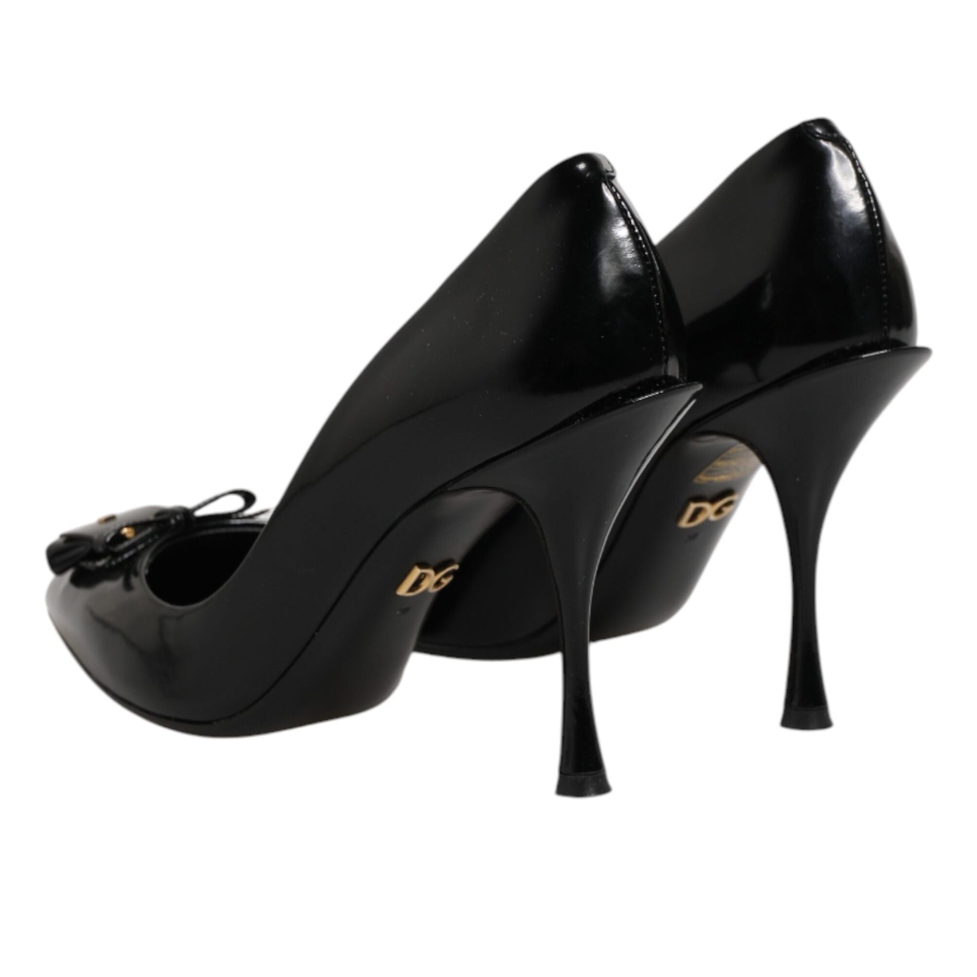 Dolce & Gabbana Black Bag Embellished Heels Pumps Shoes