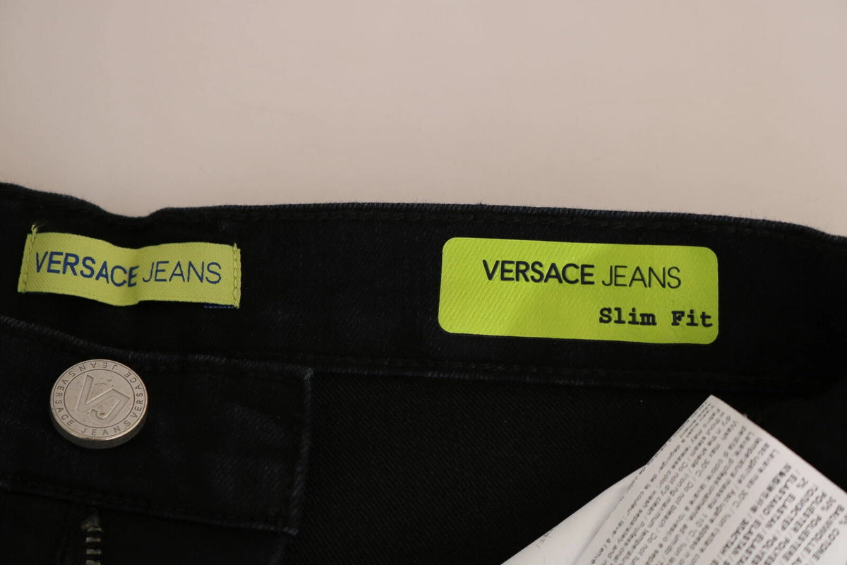 Versace Jeans Couture Dark Black Dora Slim Fit Denim Pants