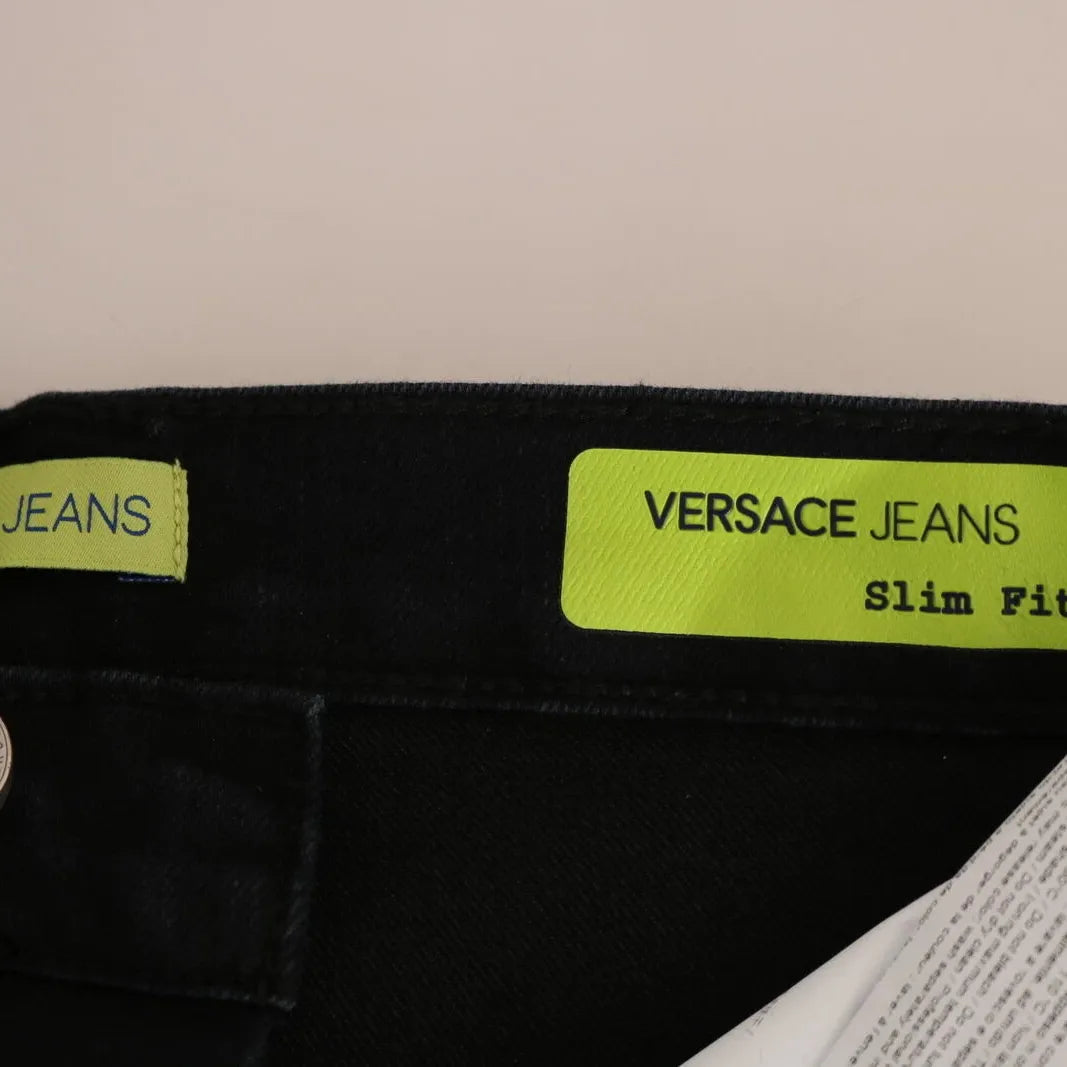 Versace Jeans Couture Dark Black Dora Slim Fit Denim Pants