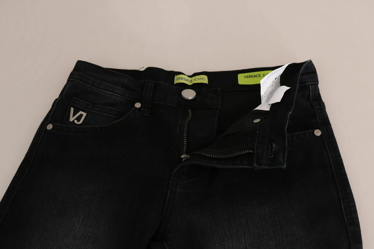 Versace Jeans Couture Dark Black Dora Slim Fit Denim Pants