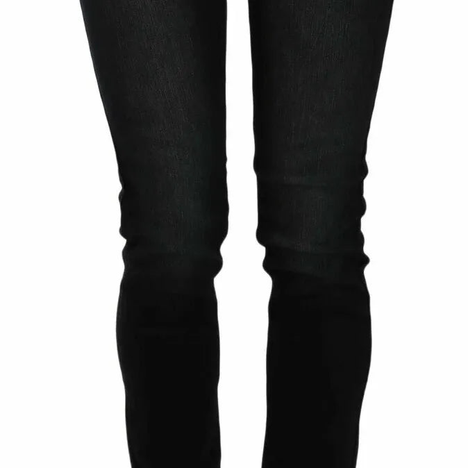 Versace Jeans Couture Dark Black Dora Slim Fit Denim Pants