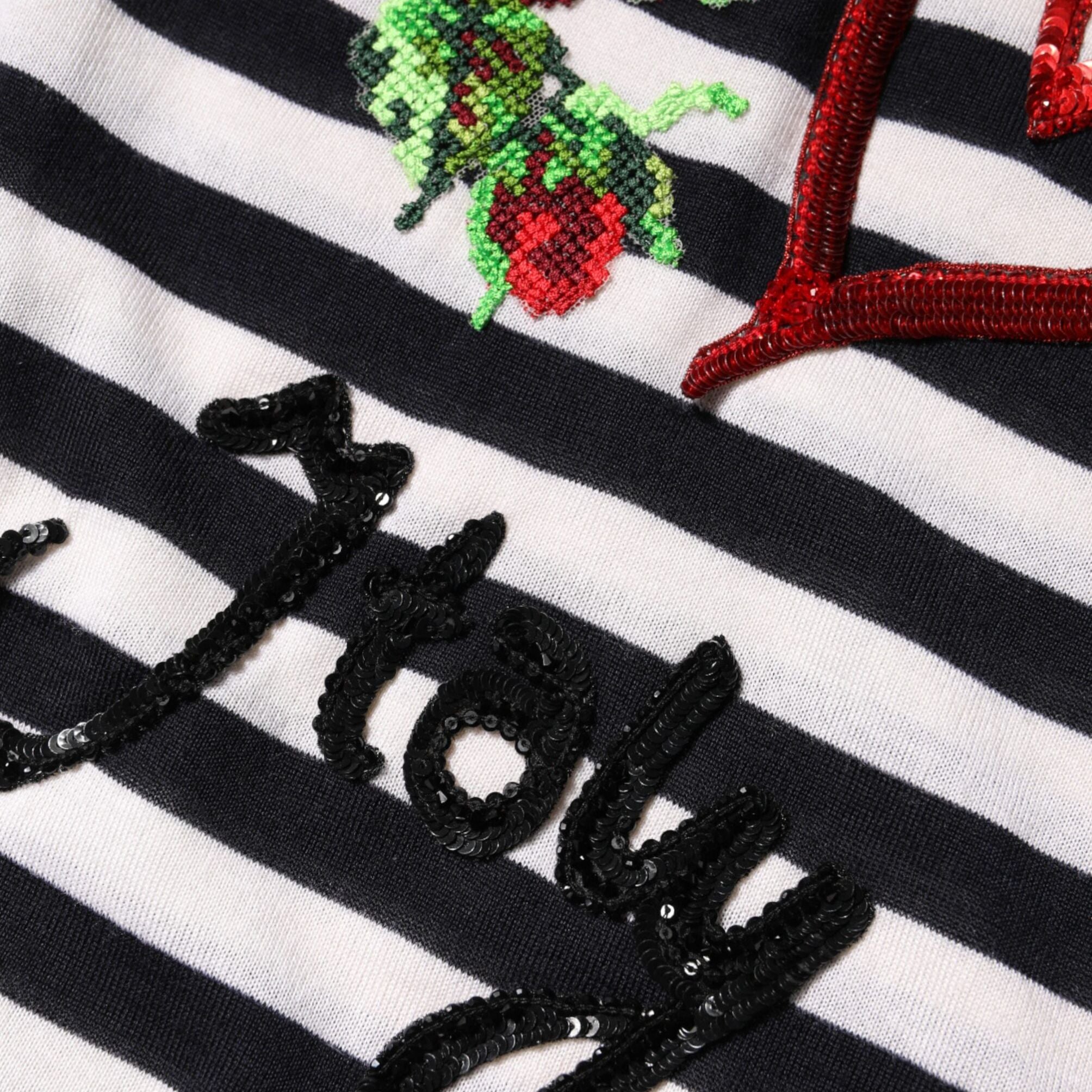 Dolce & Gabbana Black White Cashmere Silk Sleeveless Top