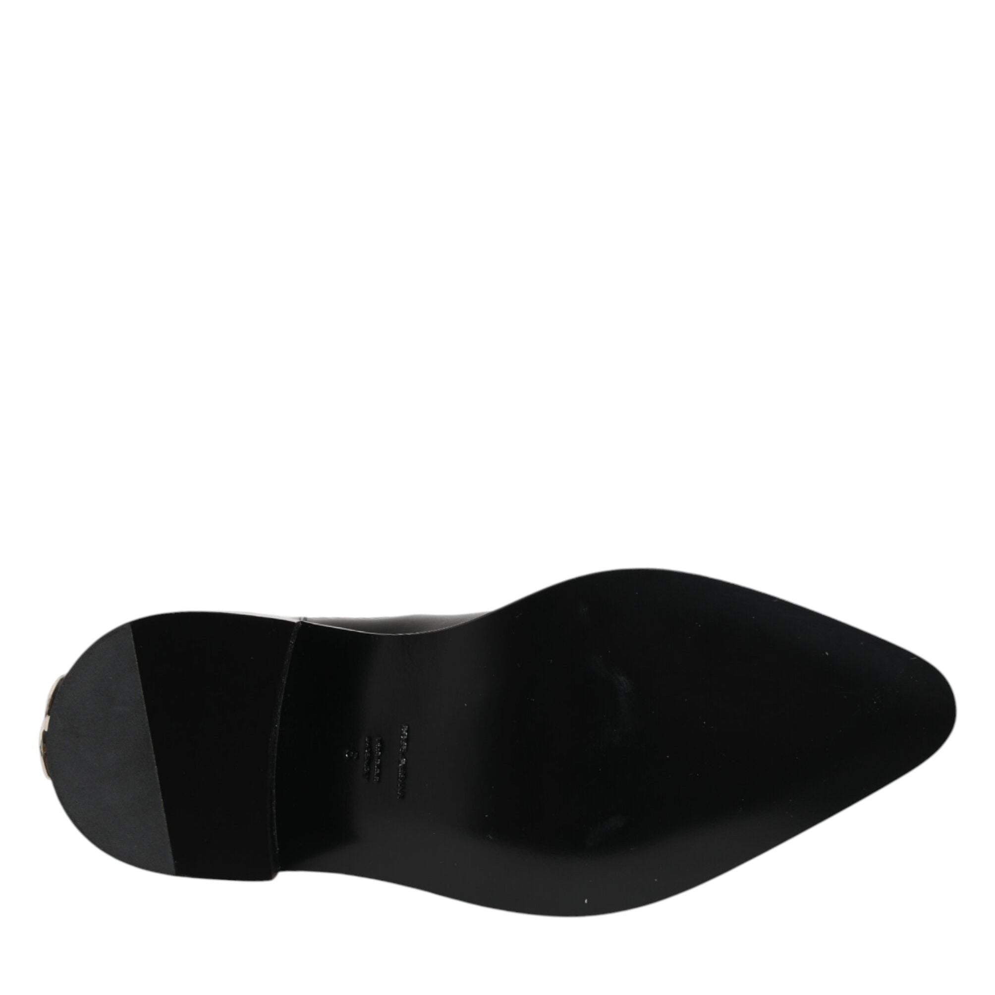 Dolce & Gabbana Black Studded Chelsea Short Ankle Boots Shoes