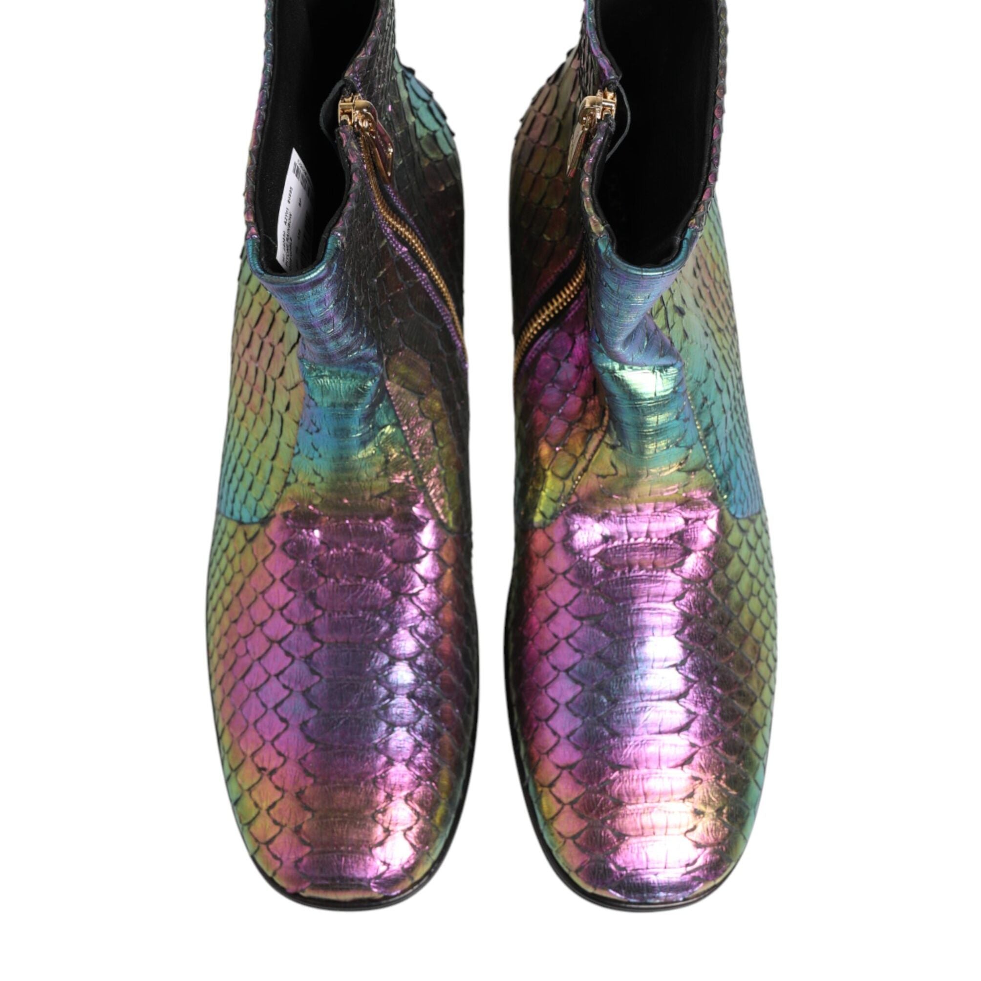 Dolce & Gabbana Multicolor Chelsea Short Ankle Boots Shoes