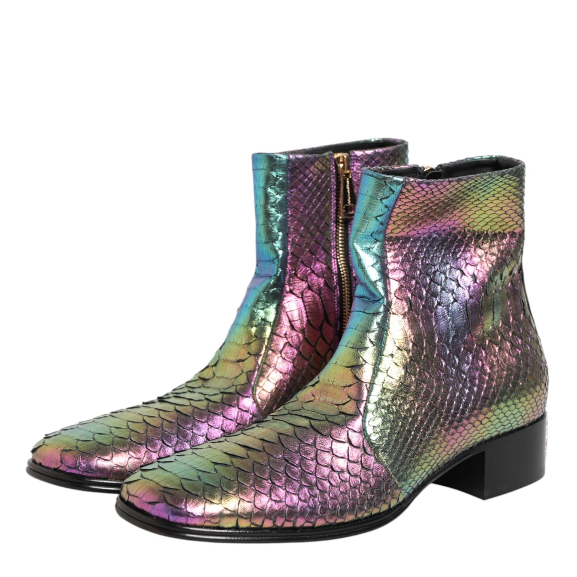 Dolce & Gabbana Multicolor Chelsea Short Ankle Boots Shoes