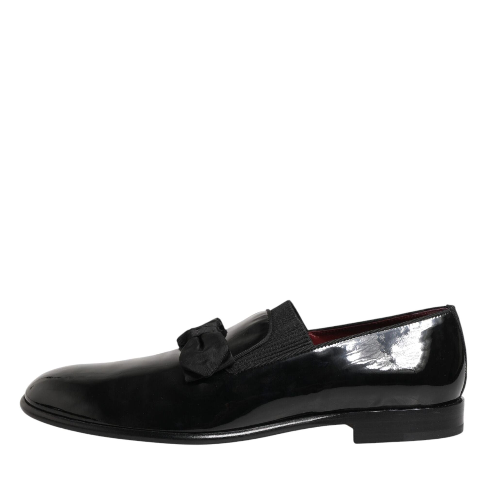 Dolce & Gabbana Black Leather Slip On Dress Men Loafers Shoes