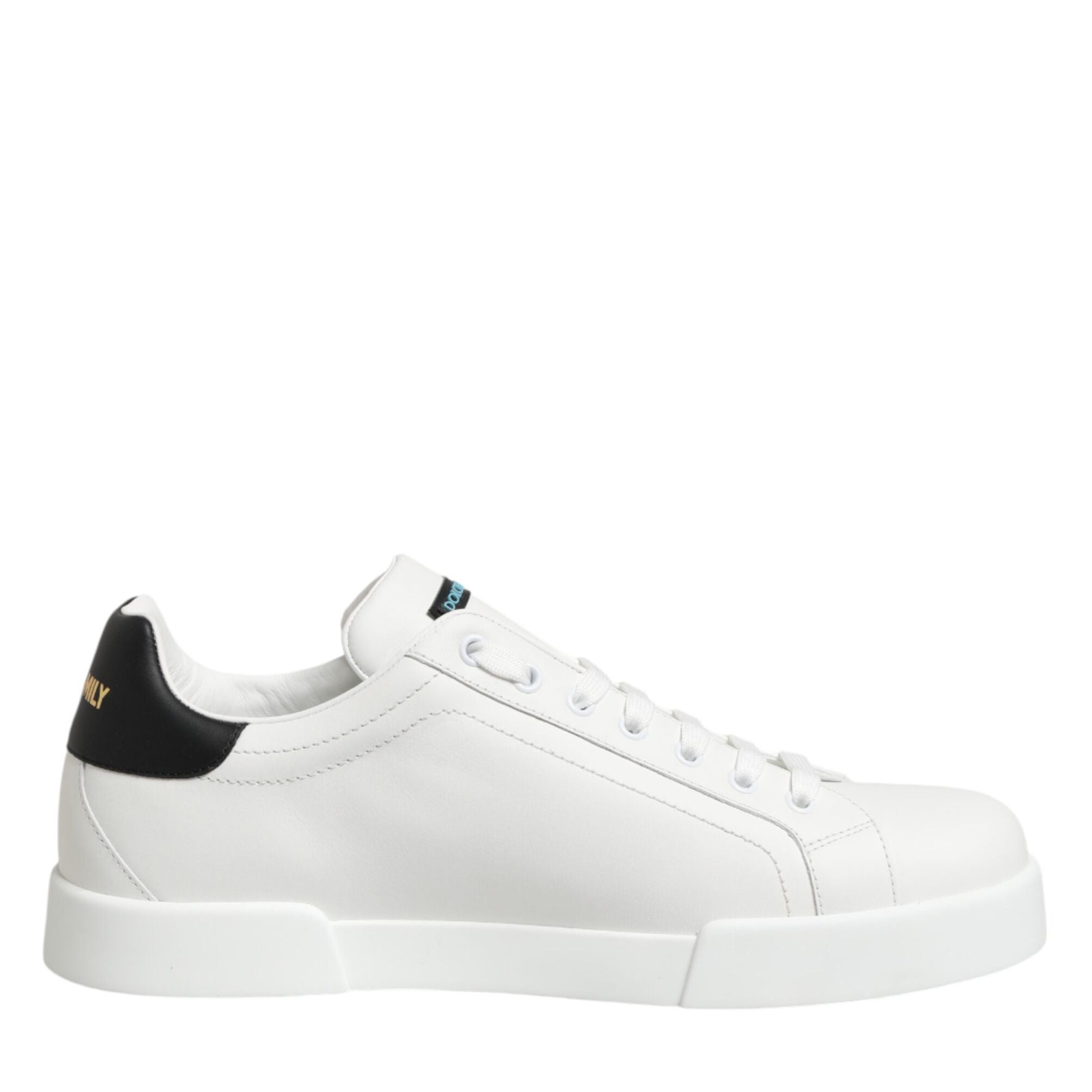 Dolce & Gabbana White Leather #DGFAMILY Men Sneakers Shoes