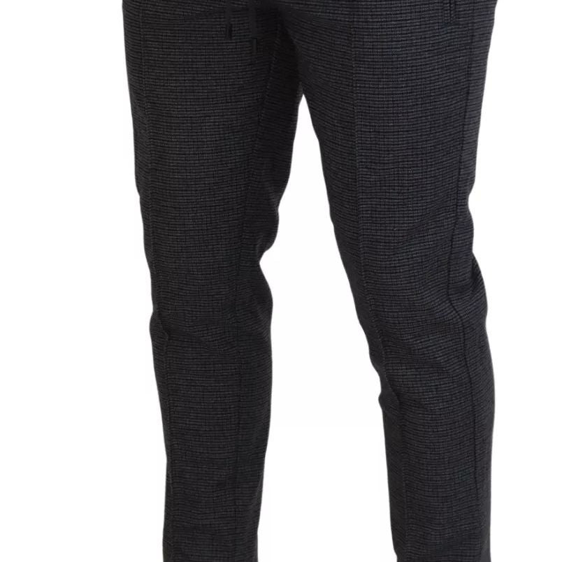 Dolce & Gabbana Gray Striped Wool Skinny Trouser Pants