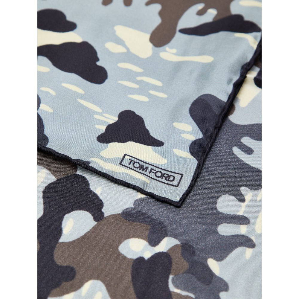 Tom Ford Gray Silk Pocket Square