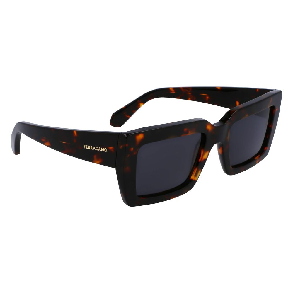 Ferragamo Brown Acetate Sunglasses