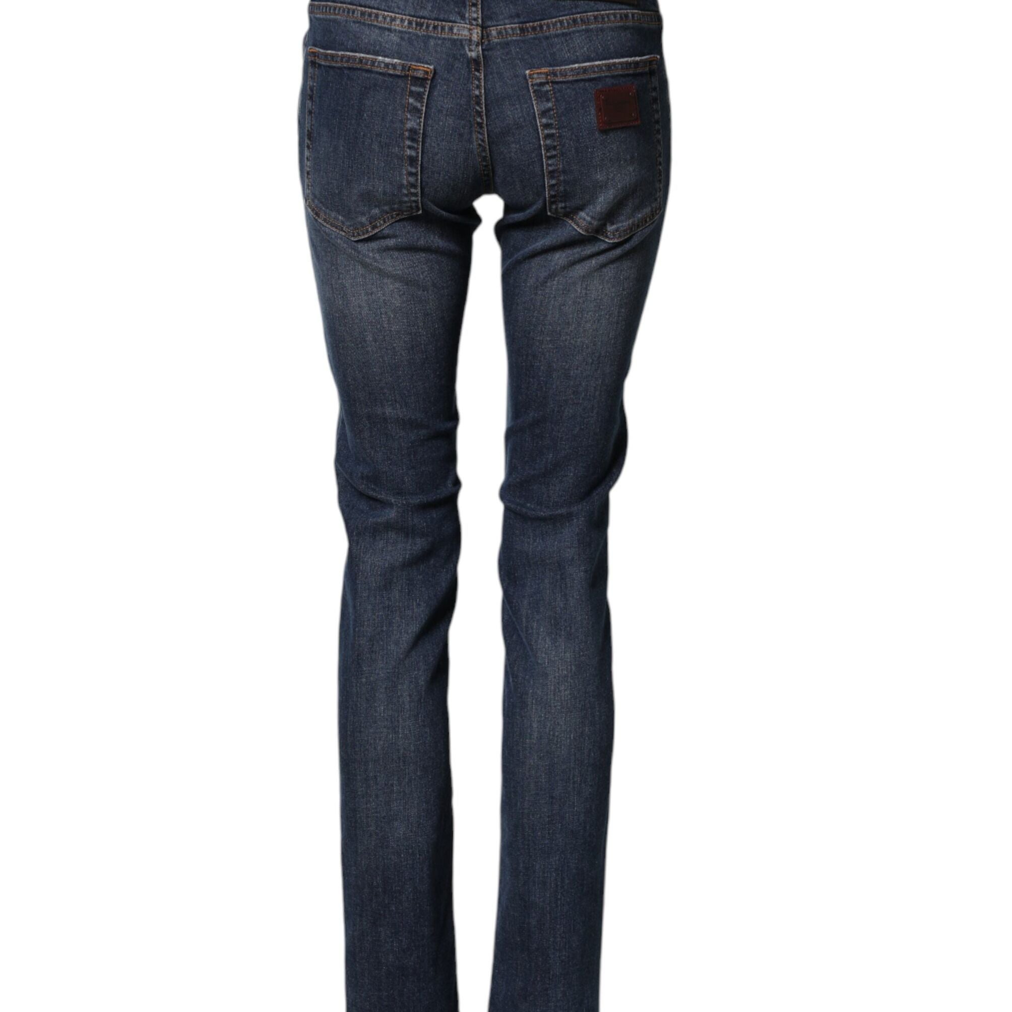 Dolce & Gabbana Blue Cotton Stretch Skinny Men Denim Jeans