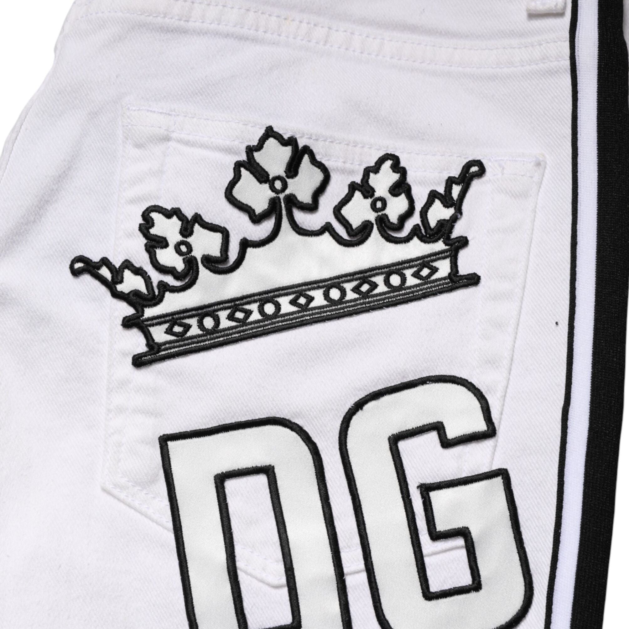 Dolce & Gabbana White Cotton Stretch Skinny Men Denim Jeans