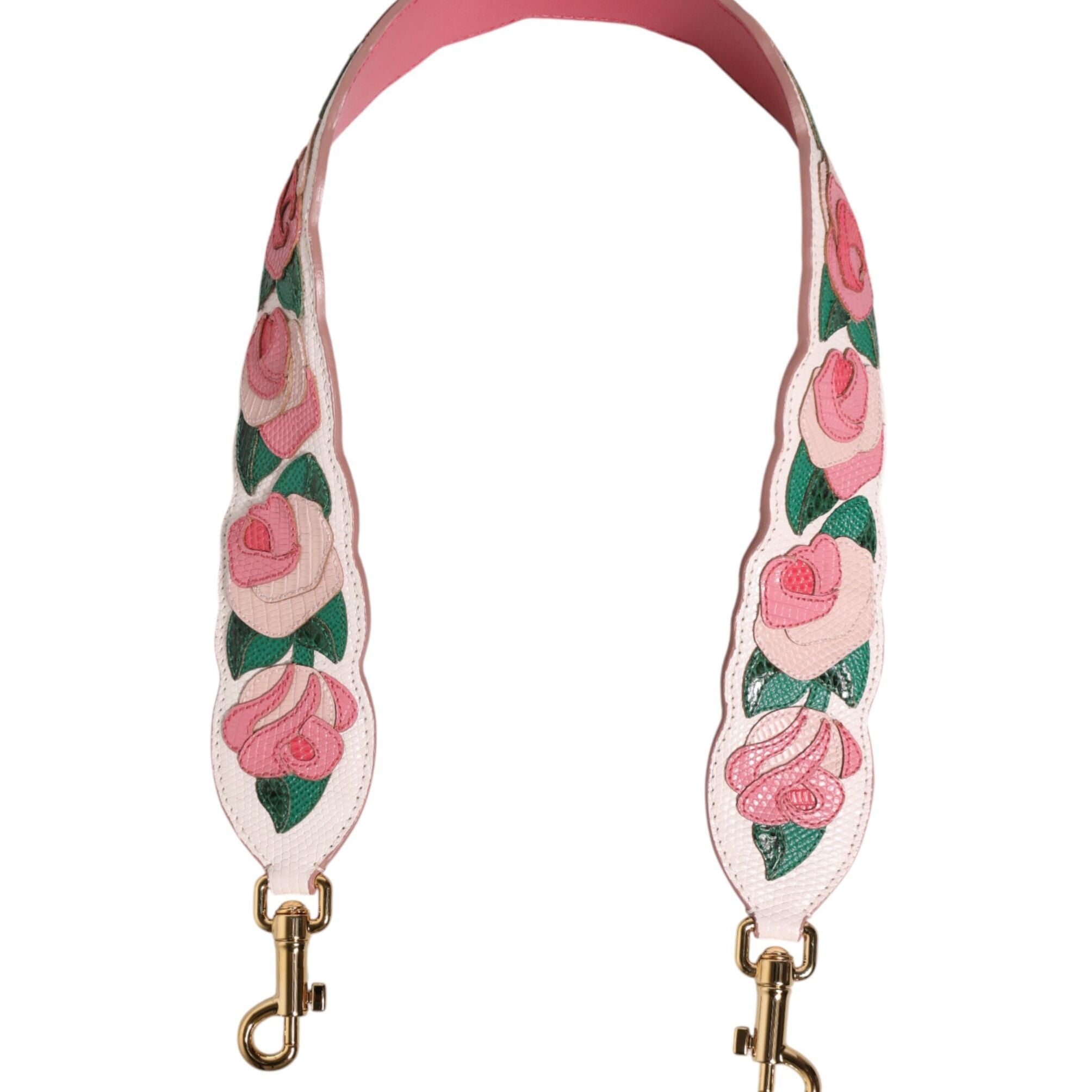 Dolce & Gabbana Strap White Floral Calf Leather Bag Accessory Shoulder