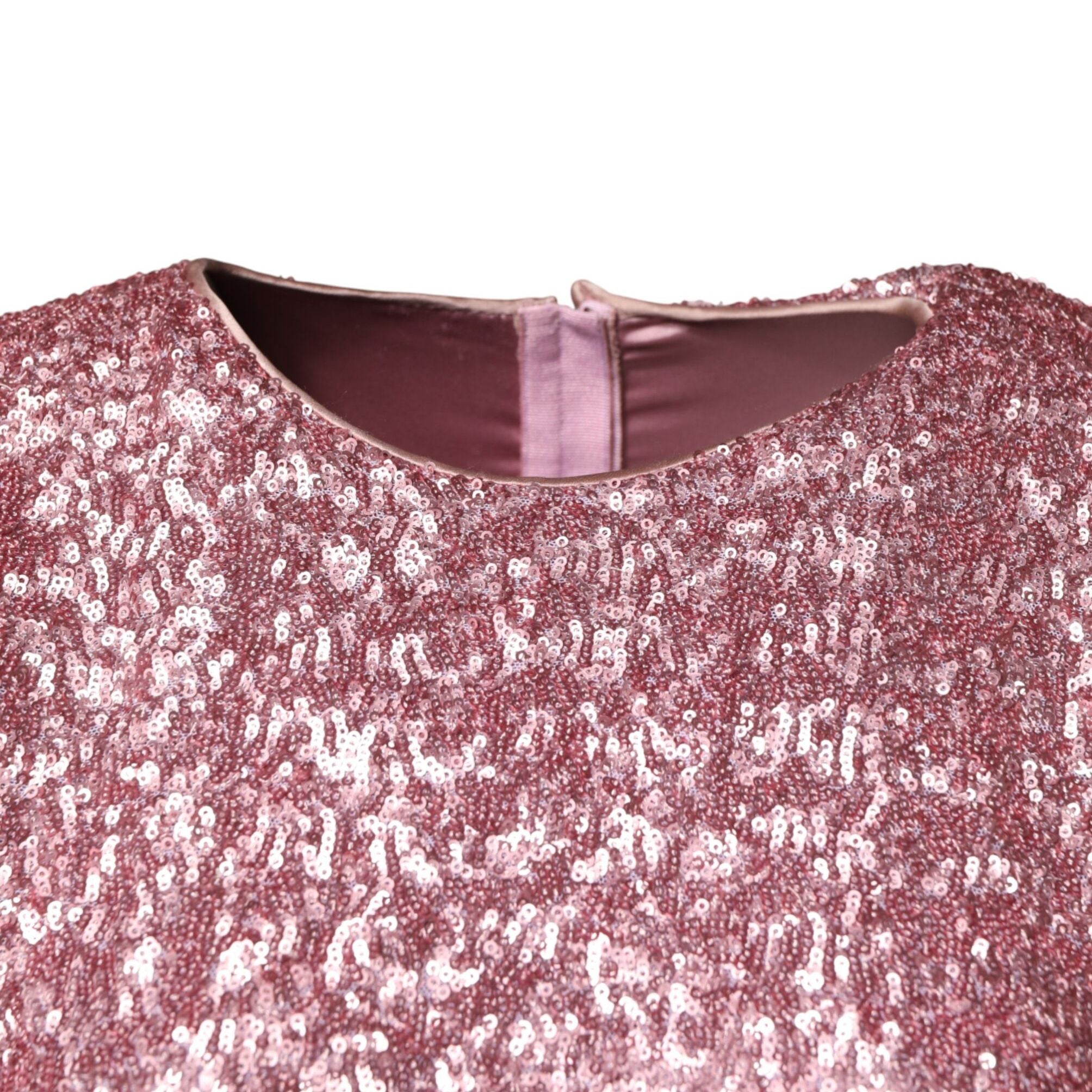 Dolce & Gabbana Pink Sequinned Mermaid Long Gown Dress