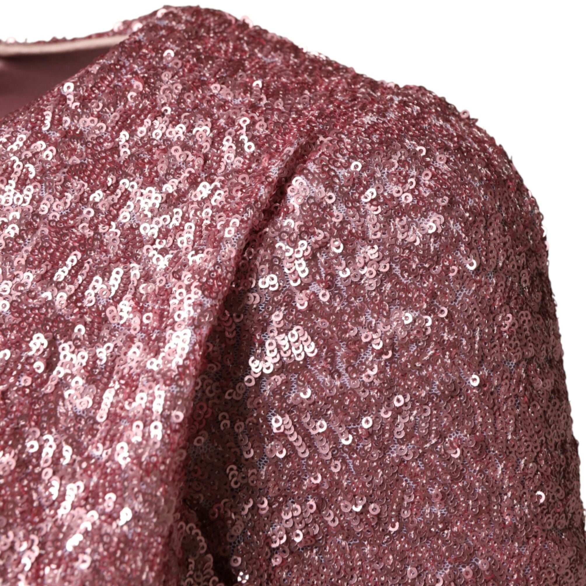 Dolce & Gabbana Pink Sequinned Mermaid Long Gown Dress