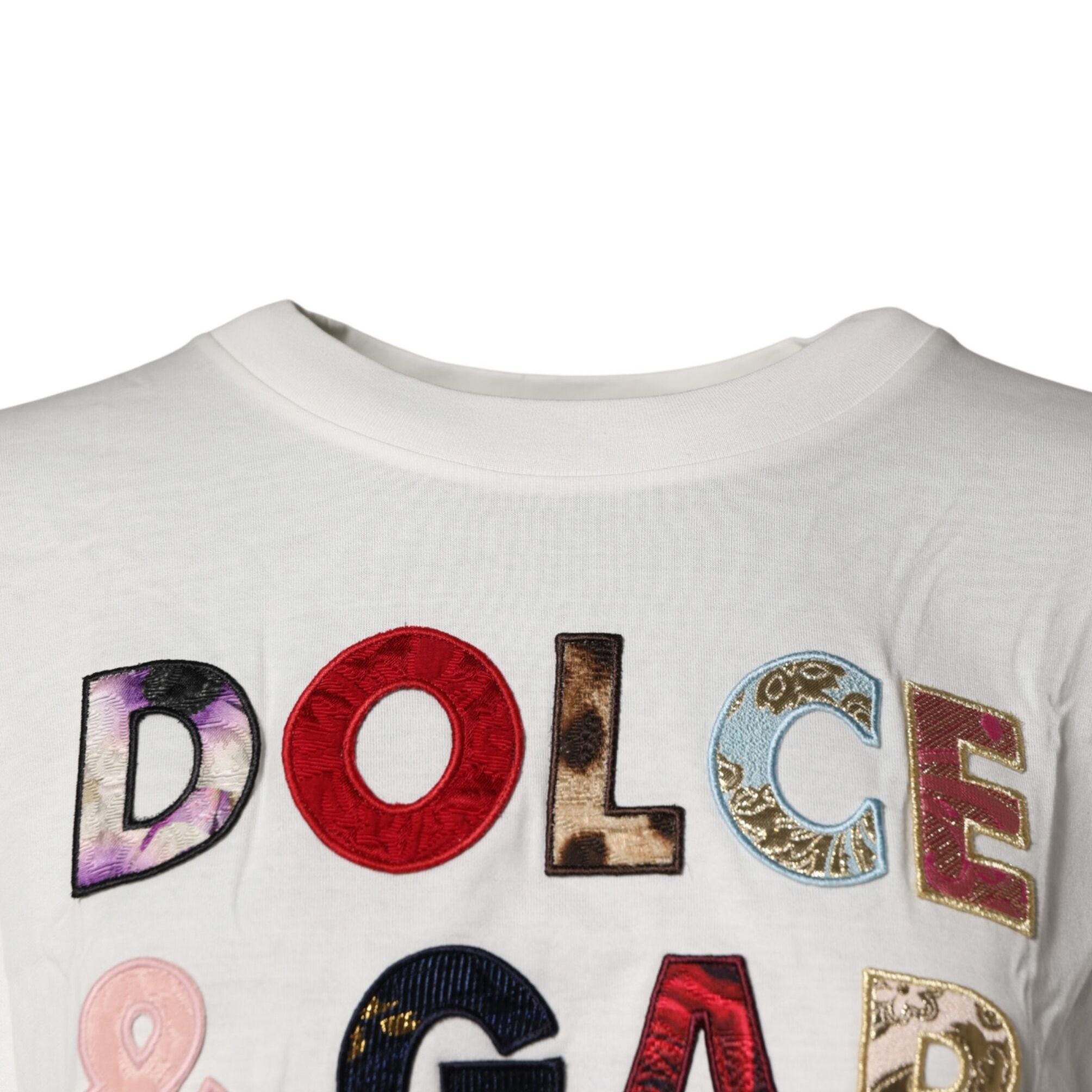 Dolce & Gabbana White Logo Crew Neck Short Sleeves T-shirt