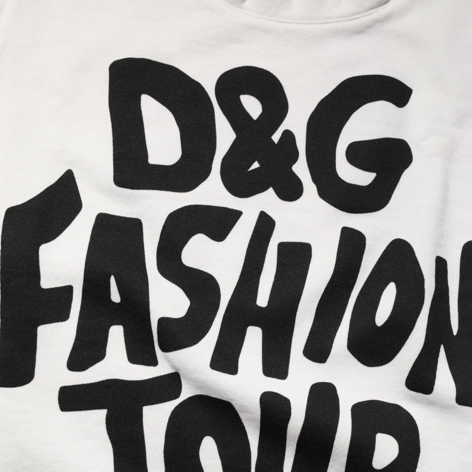 Dolce & Gabbana White Graphic CrewNeck Sleeveless Tank T-shirt