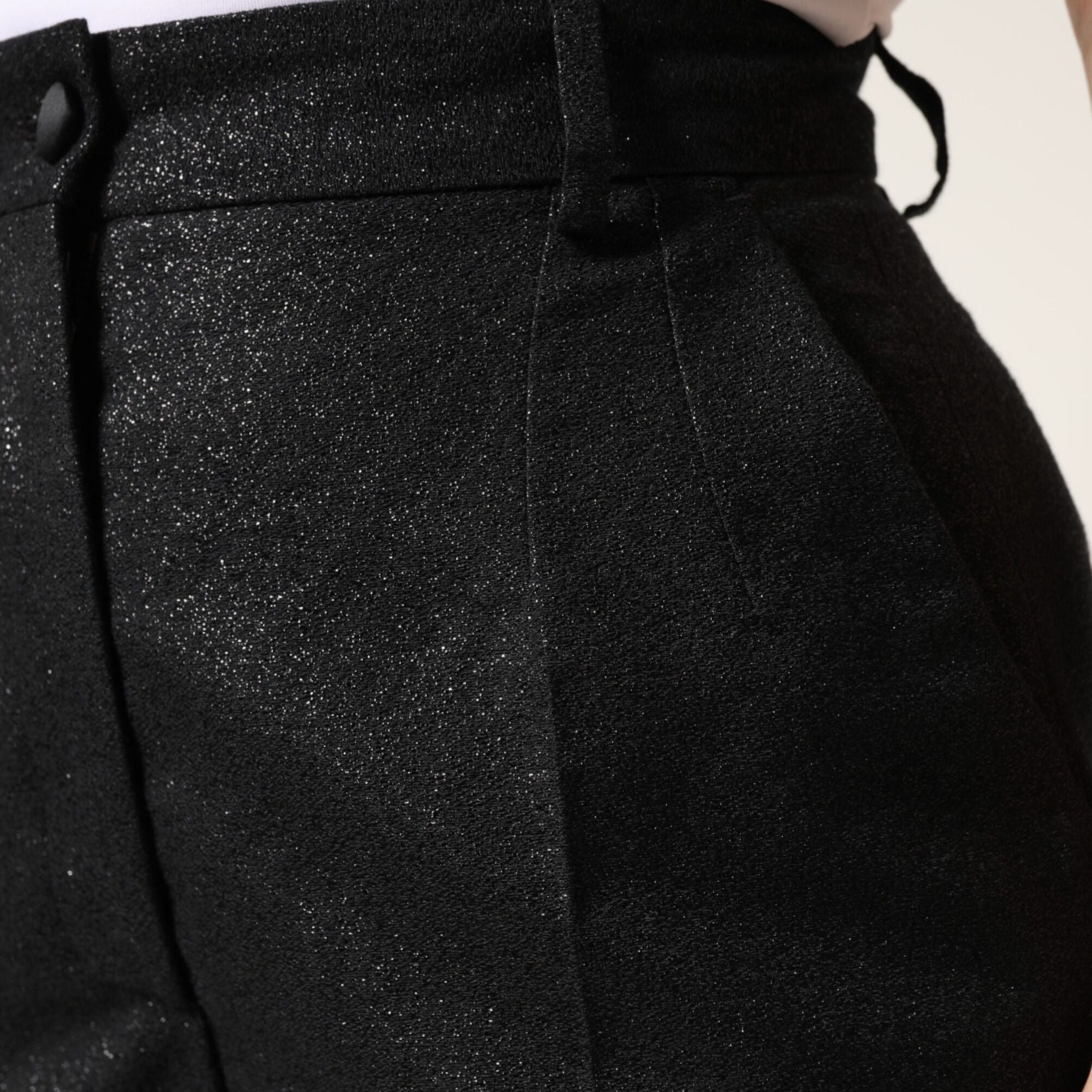 Dolce & Gabbana Black Polyester Casual High Waist Mini Shorts