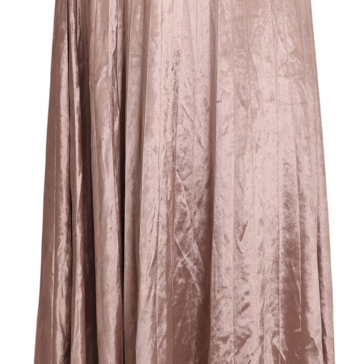 Mangano Chocolate Viscose High Waist A-line Maxi Skirt