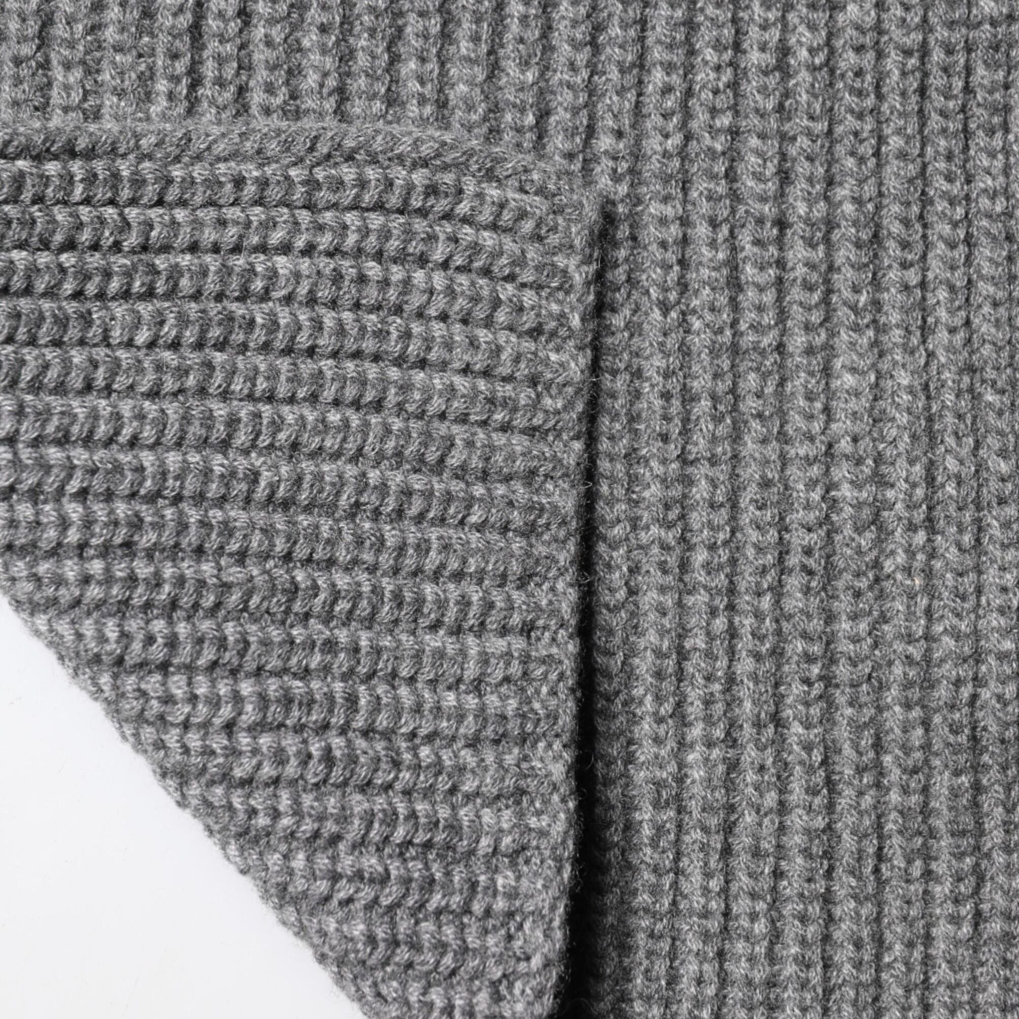 Dolce & Gabbana Gray Cashmere Knit Neck Wrap Shawl Scarf