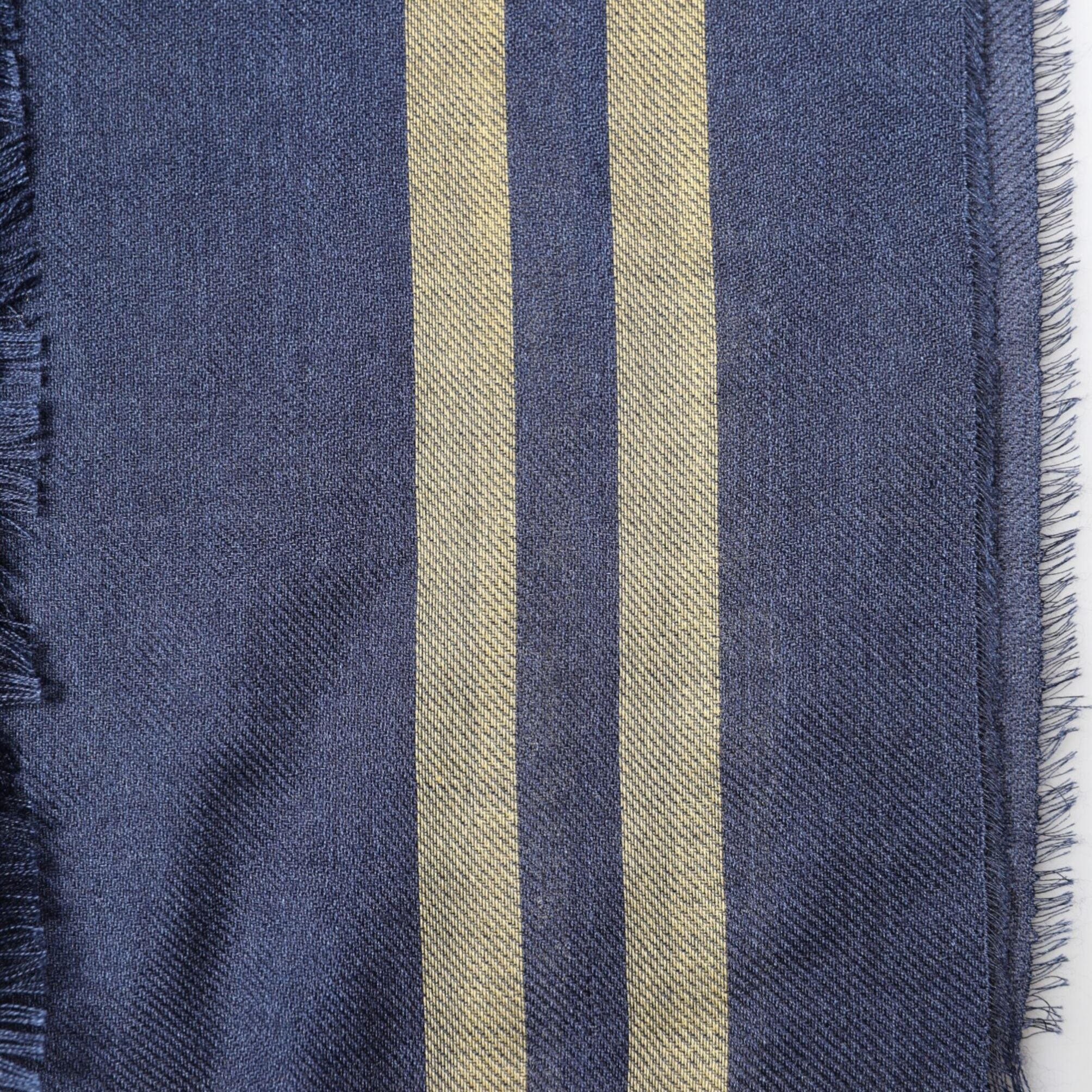 Dolce & Gabbana Blue Cashmere Neck Wrap Shawl Fringes Scarf