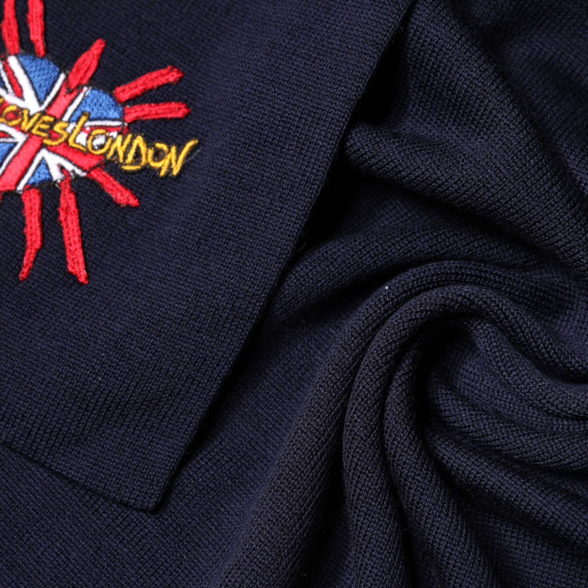 Dolce & Gabbana Blue Wool DG Loves London Neck Wrap Scarf