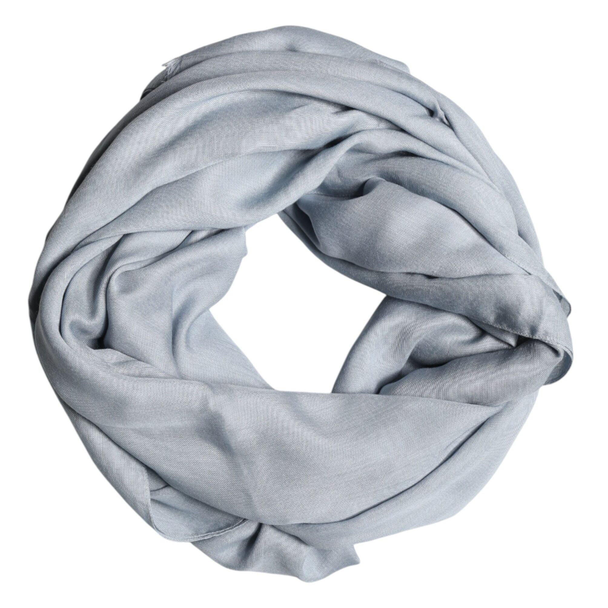 Dolce & Gabbana Light Blue Cashmere Knitted Shawl