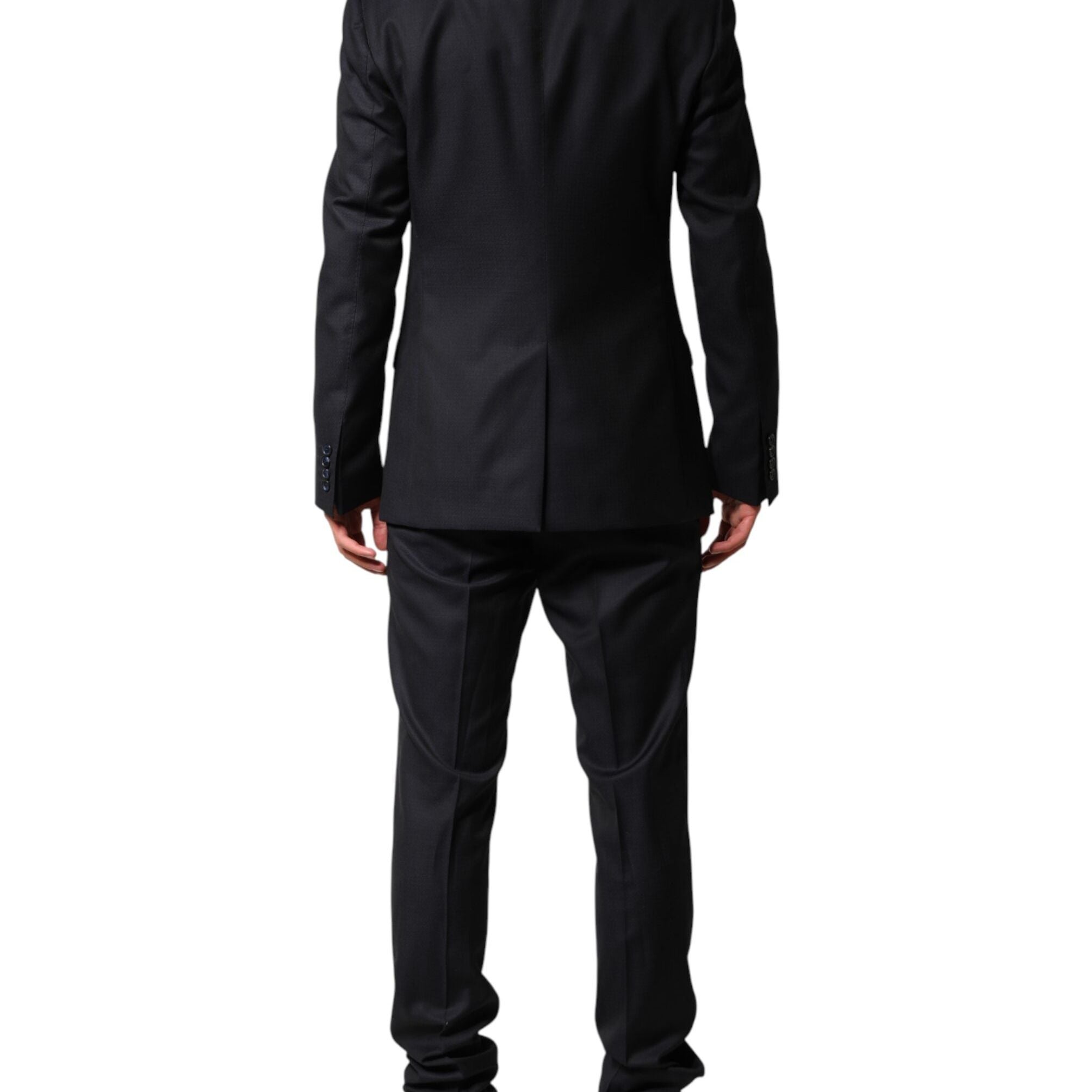 Dolce & Gabbana Black Wool Single Breasted Men 2 Piece Suit