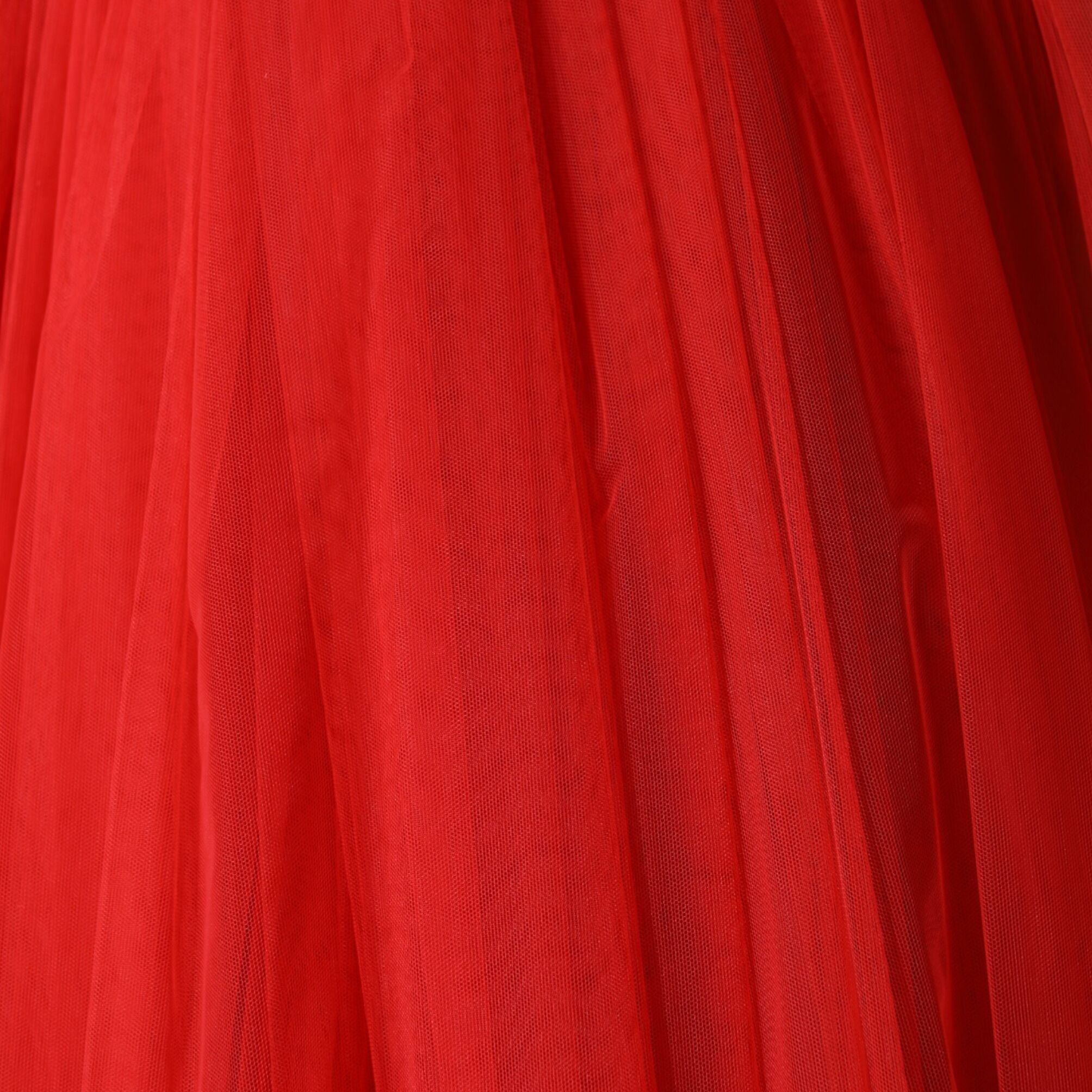 Dolce & Gabbana Red Floral Off Shoulder A-line Gown Dress