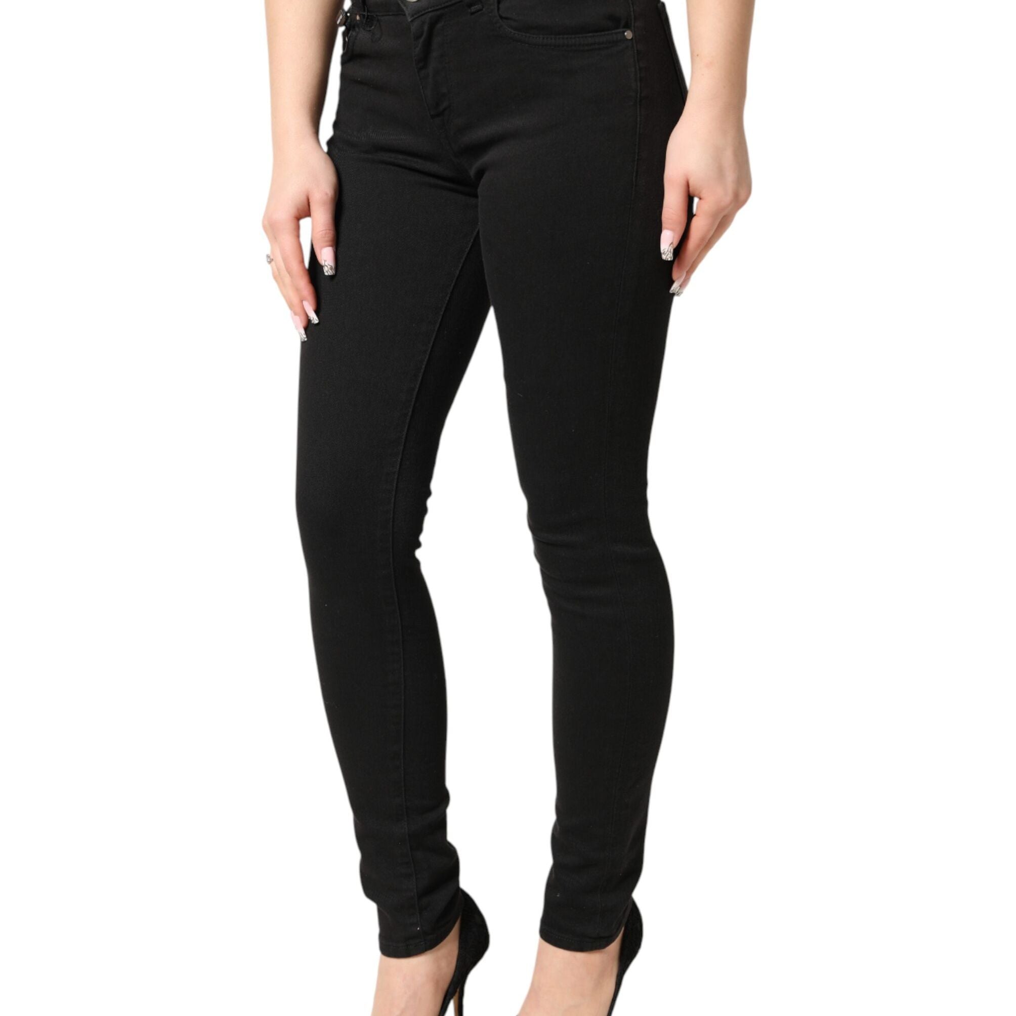 Dolce & Gabbana Black Cotton Stretch Skinny Denim Jeans