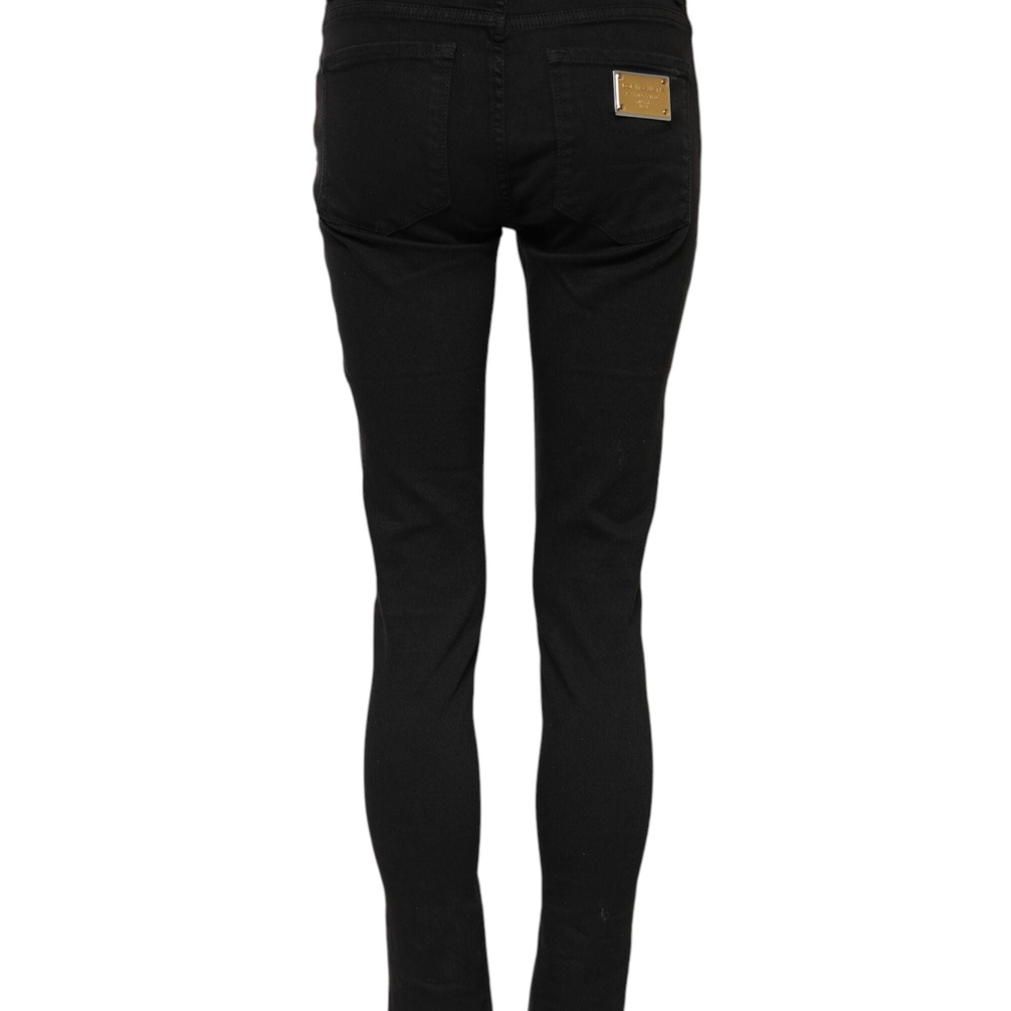 Dolce & Gabbana Black Cotton Casual Skinny Denim Jeans