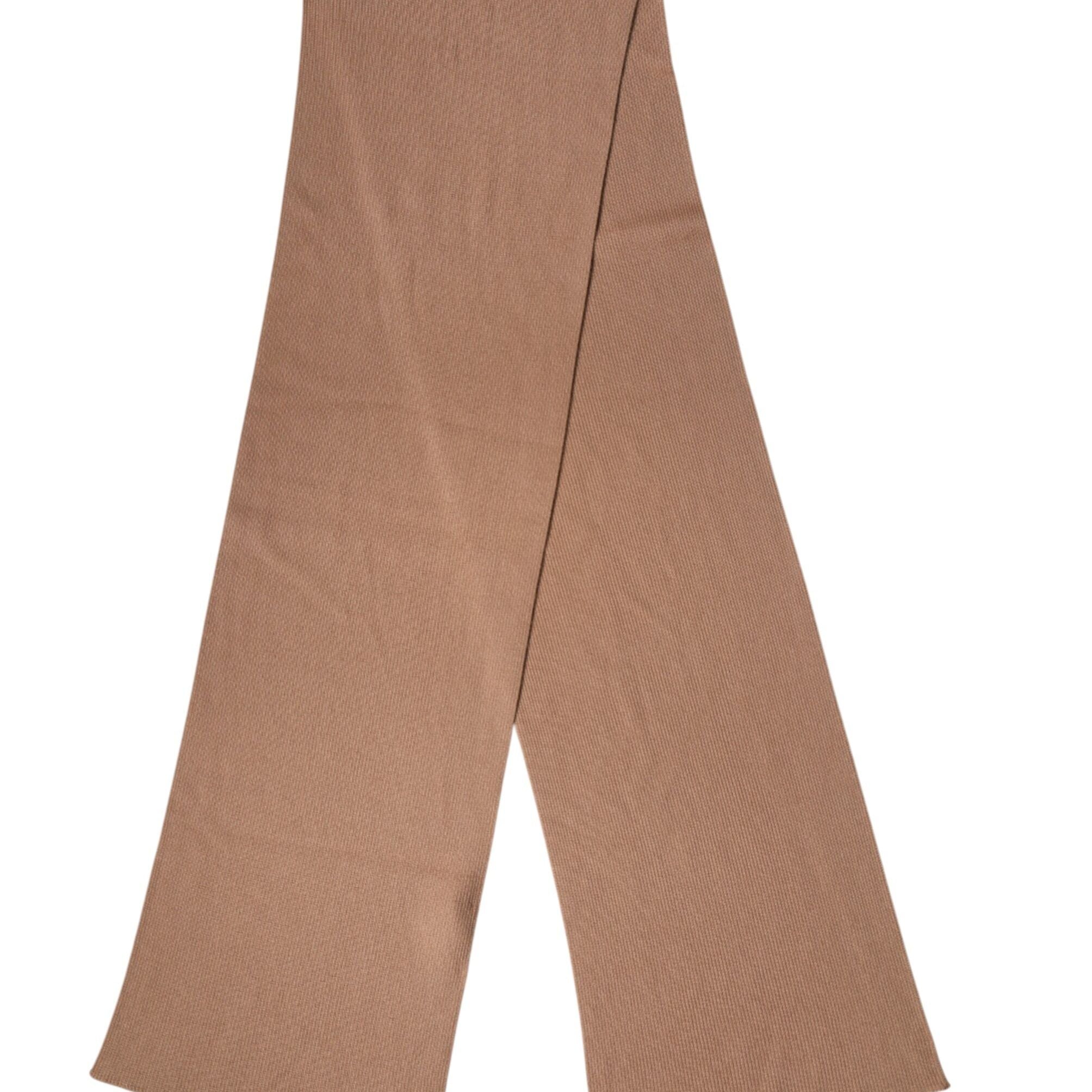 Dolce & Gabbana Brown Cashmere Knitted Neck Wrap Shawl Scarf