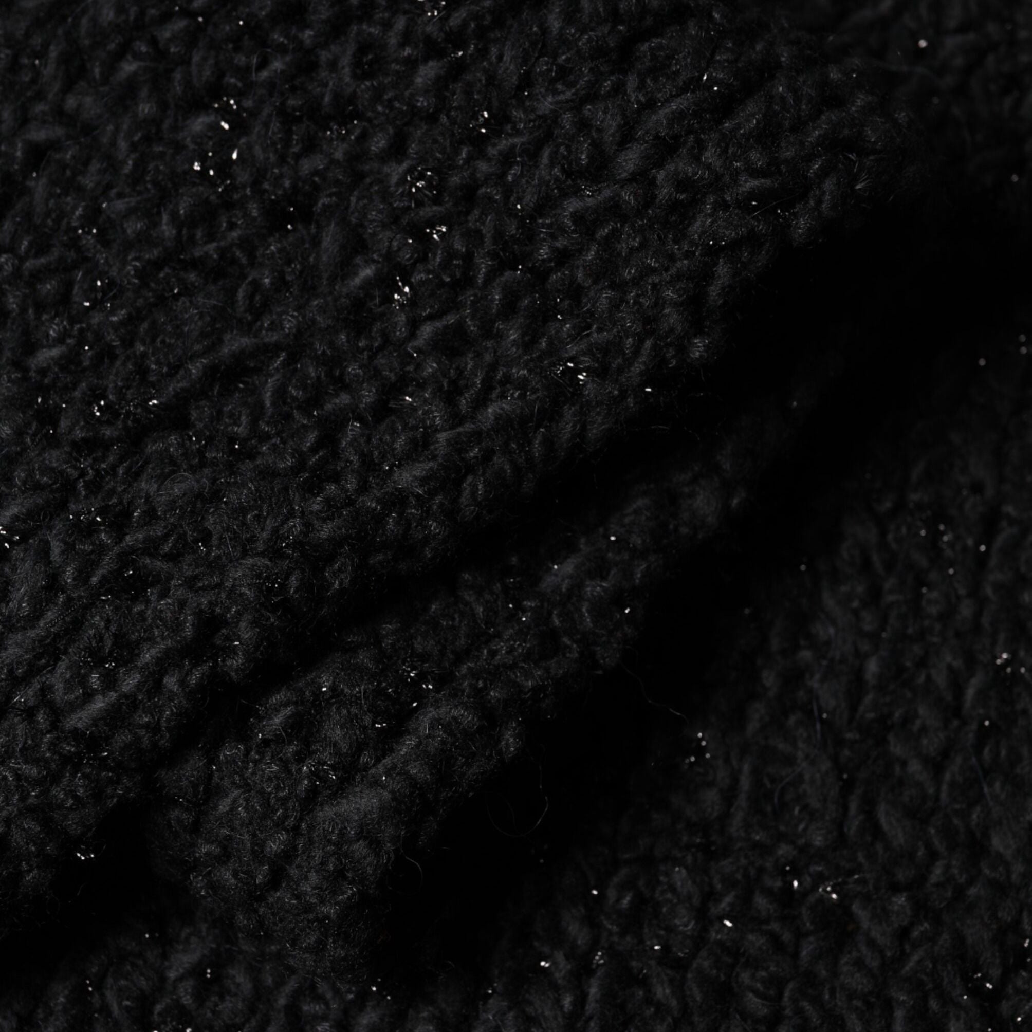 Dolce & Gabbana Black Wool Fringes Neck Wrap Foulard Scarf