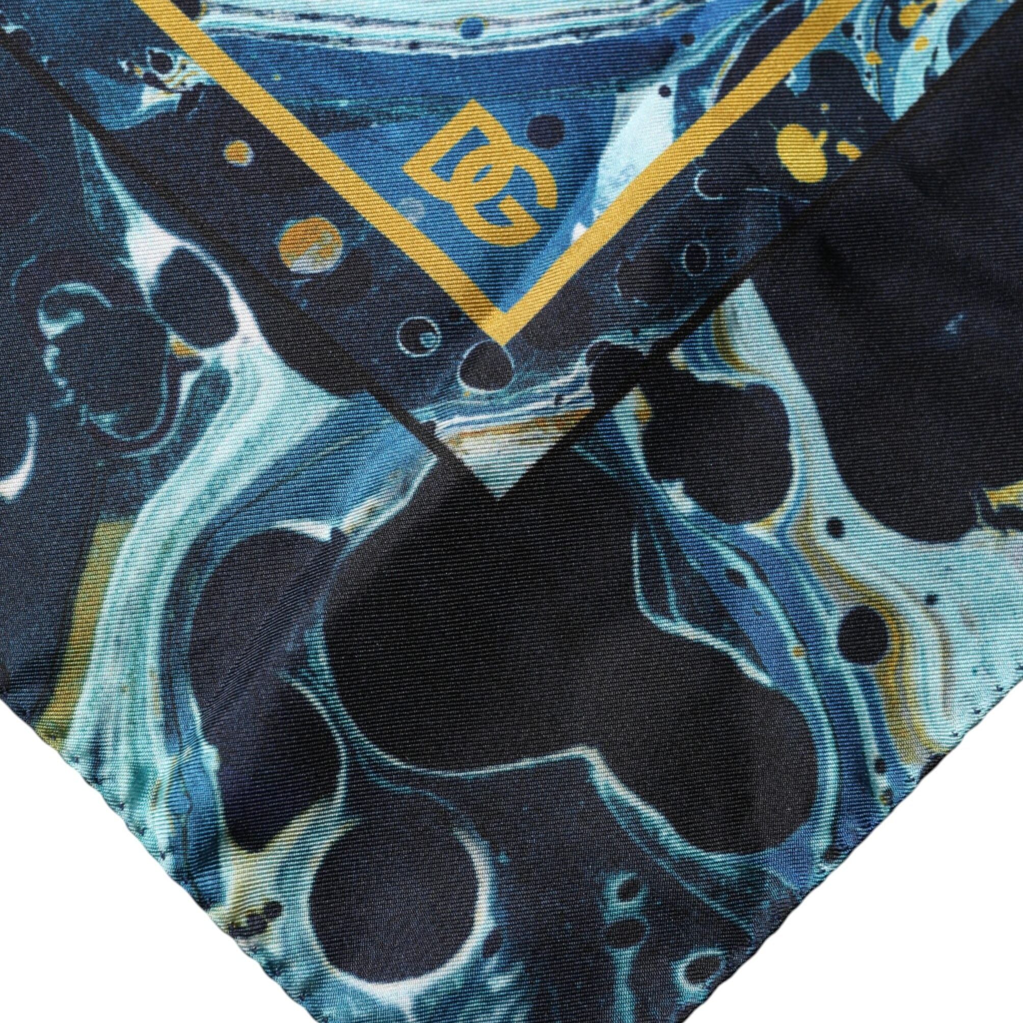 Dolce & Gabbana Multicolor Marble Square Foulard Scarf