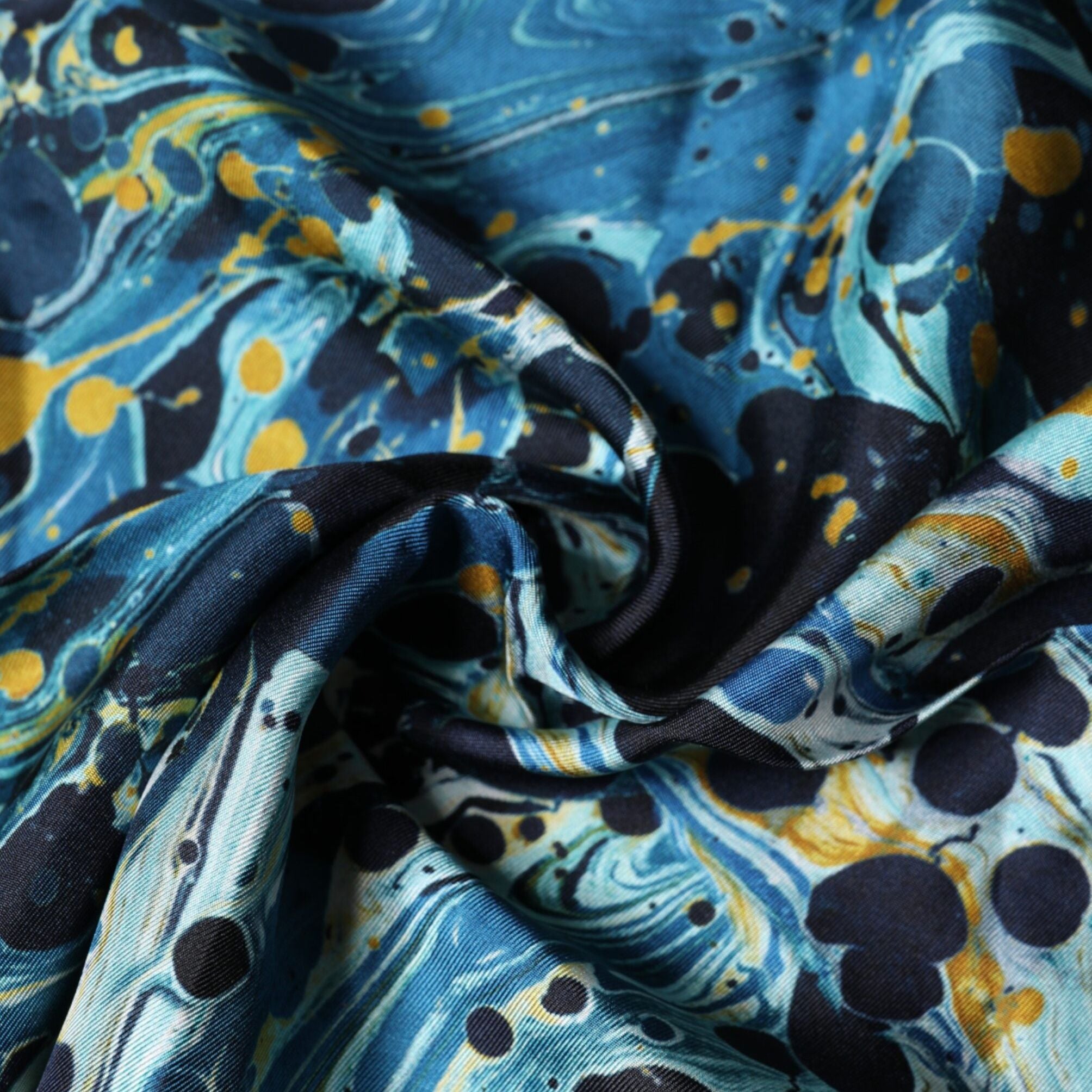 Dolce & Gabbana Multicolor Marble Square Foulard Scarf