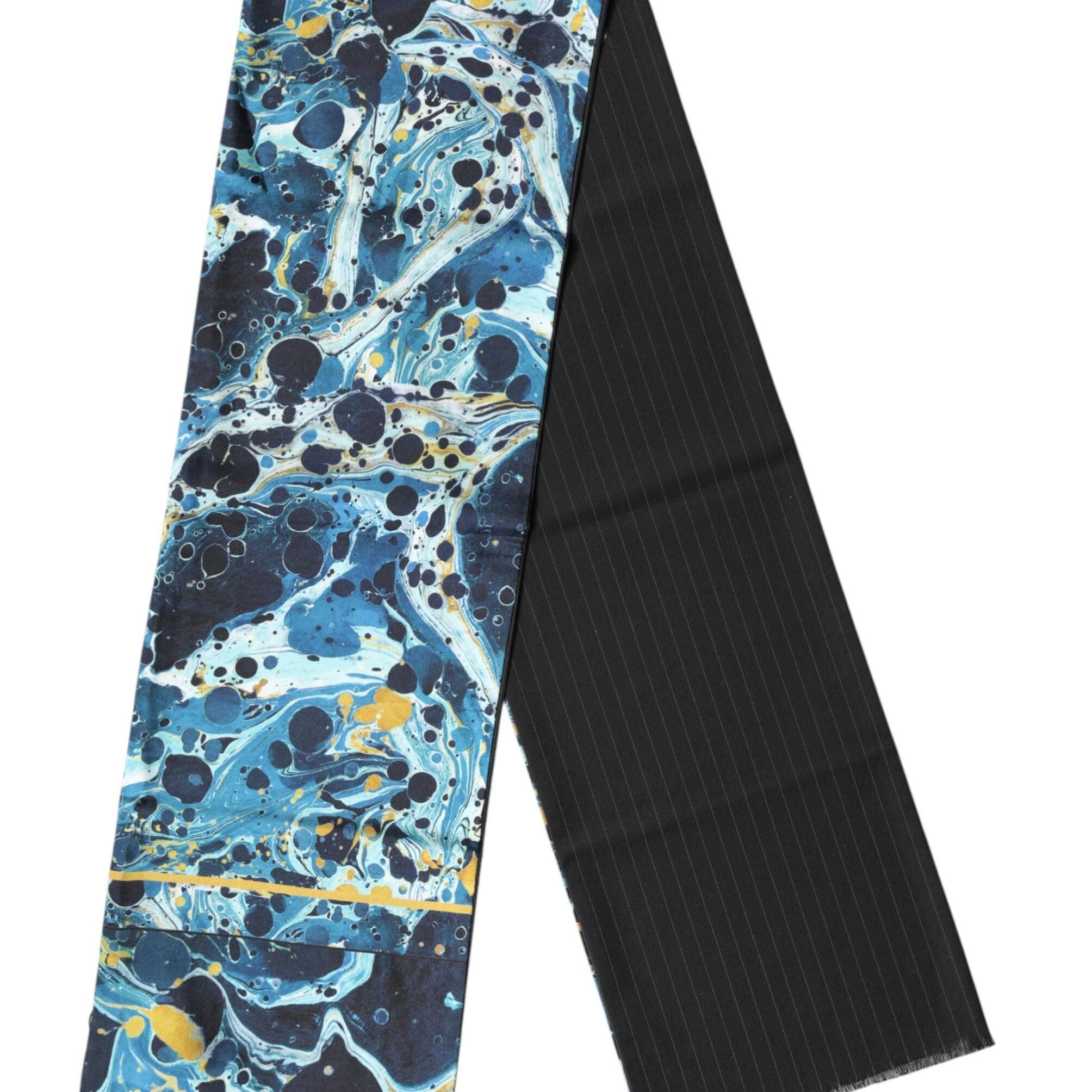 Dolce & Gabbana Multicolor Marble Neck Wrap Foulard Scarf