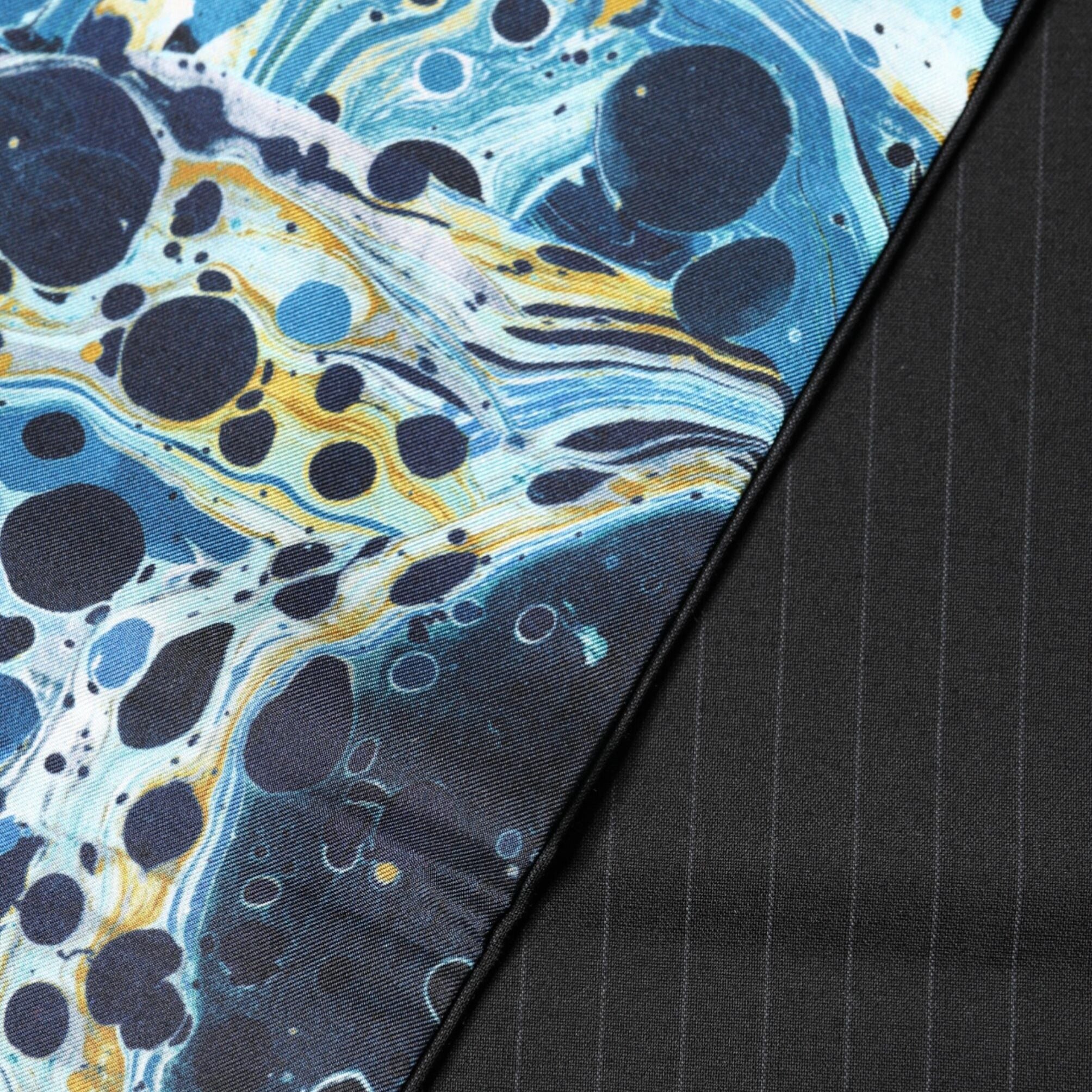 Dolce & Gabbana Multicolor Marble Neck Wrap Foulard Scarf