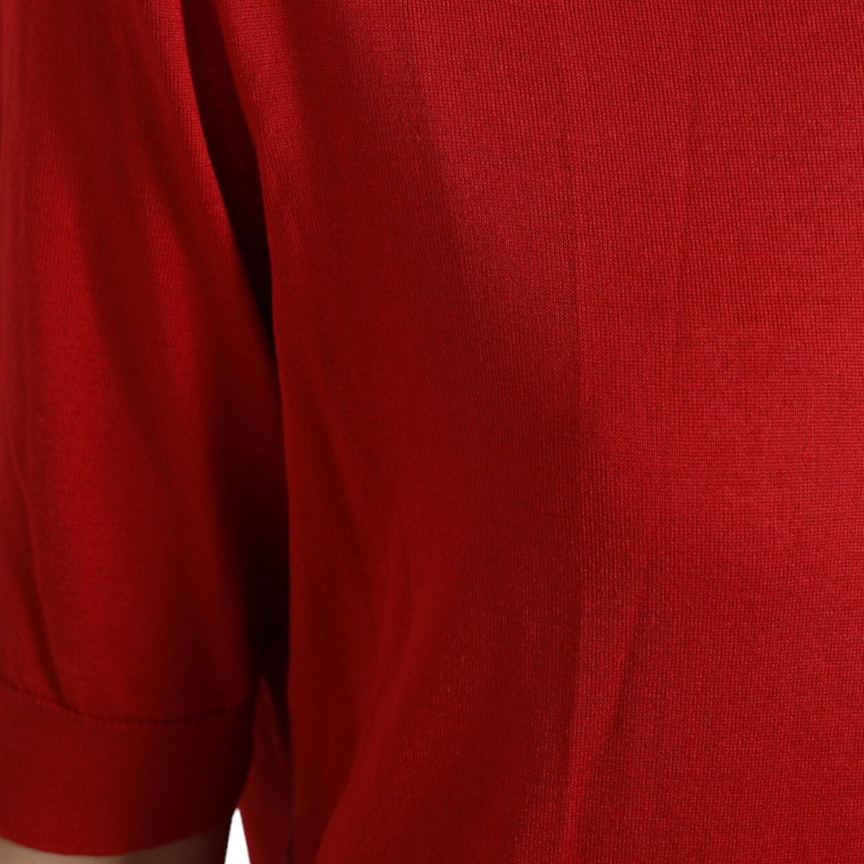 Dolce & Gabbana Red Silk Crew Neck Short Sleeves Top T-shirt