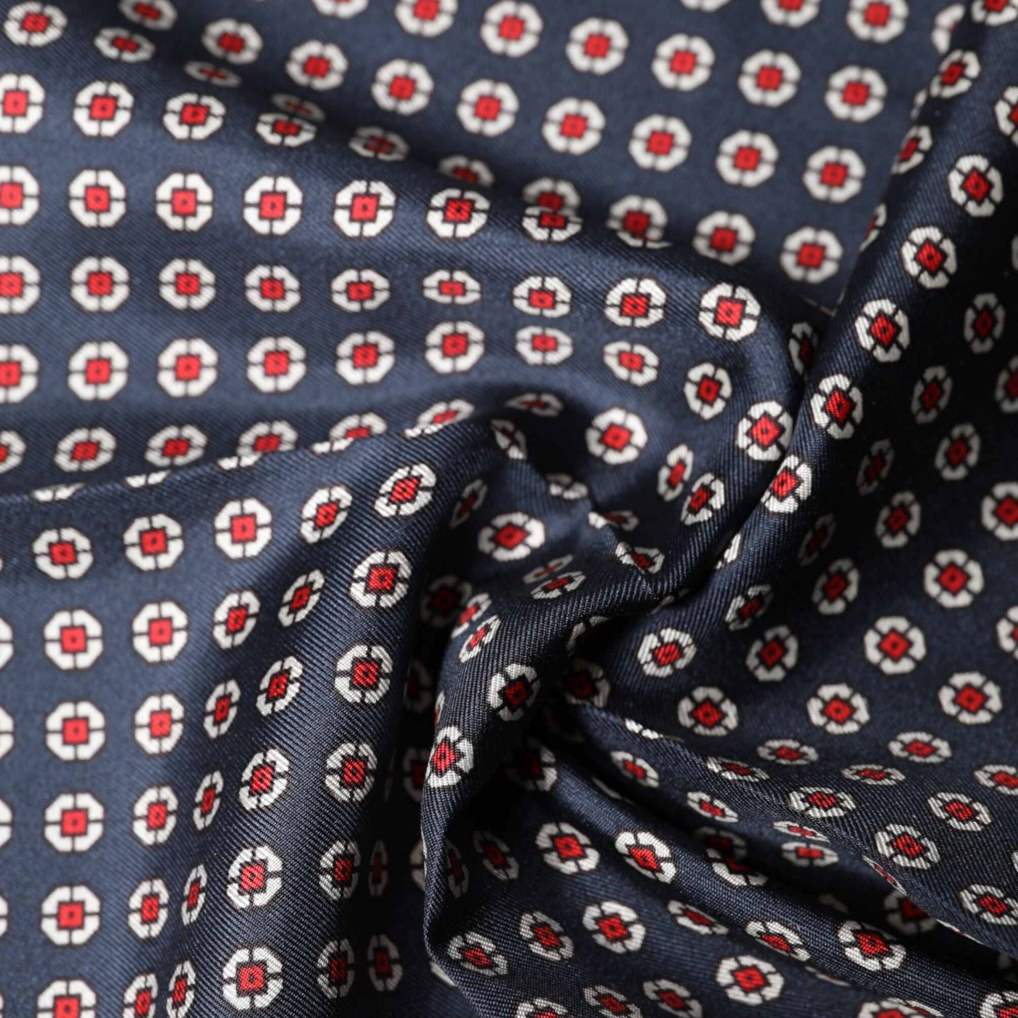 Dolce & Gabbana Blue Patterned Silk Square Handkerchief Scarf