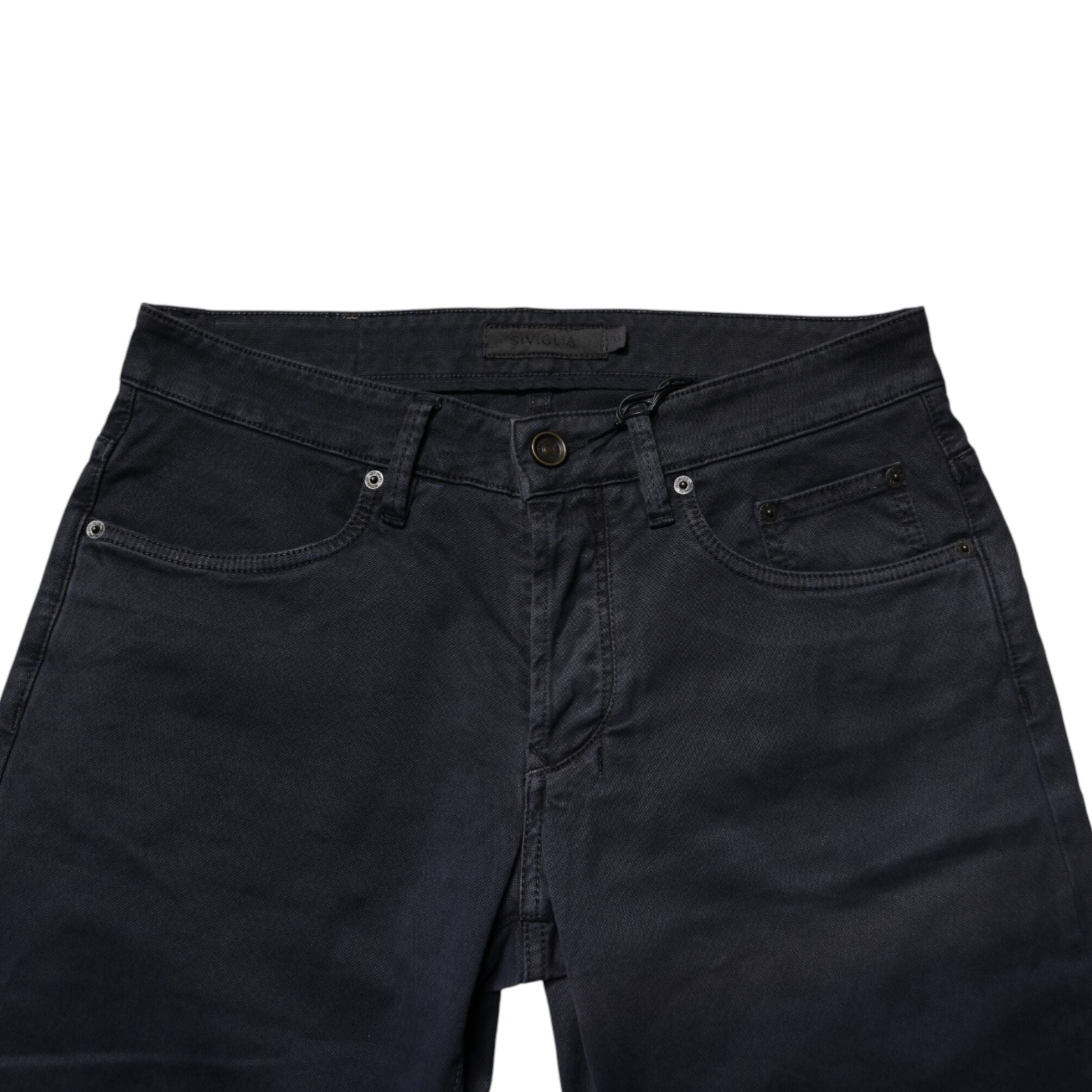 Siviglia Black Mid Waist Cotton Skinny Denim Men Trouser Jeans