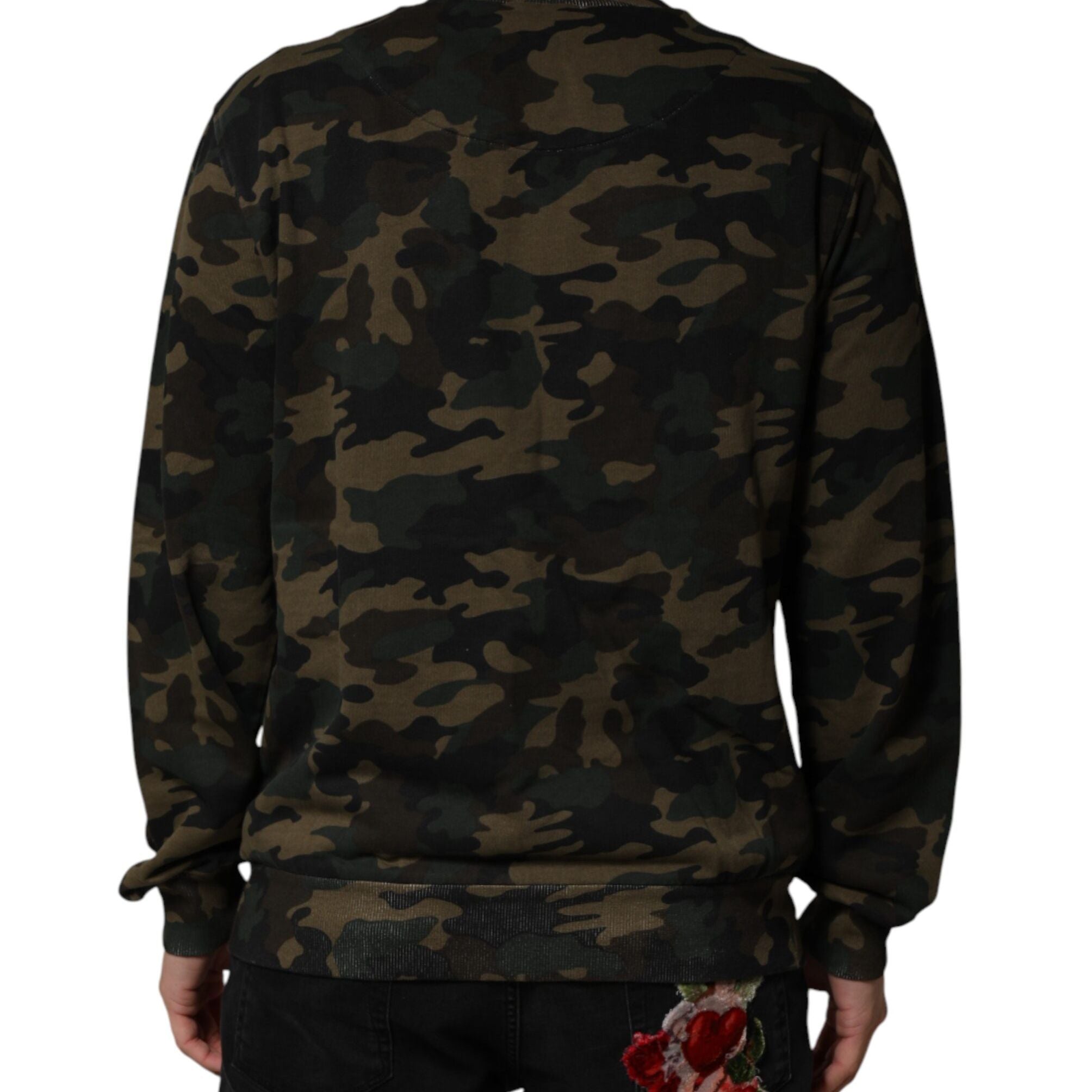 Dolce & Gabbana Multicolor Camouflage Men Sweatshirt Sweater