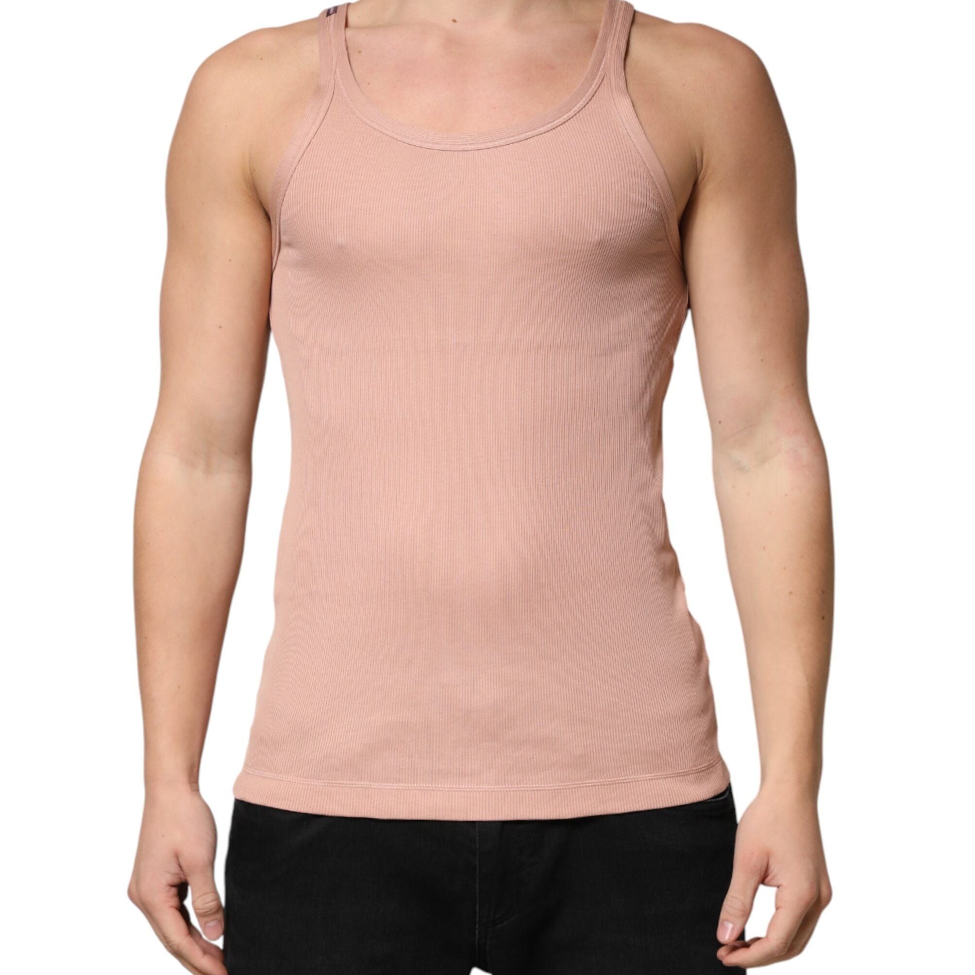 Dolce & Gabbana Pink Sleeveless Round Neck Tank Top T-shirt