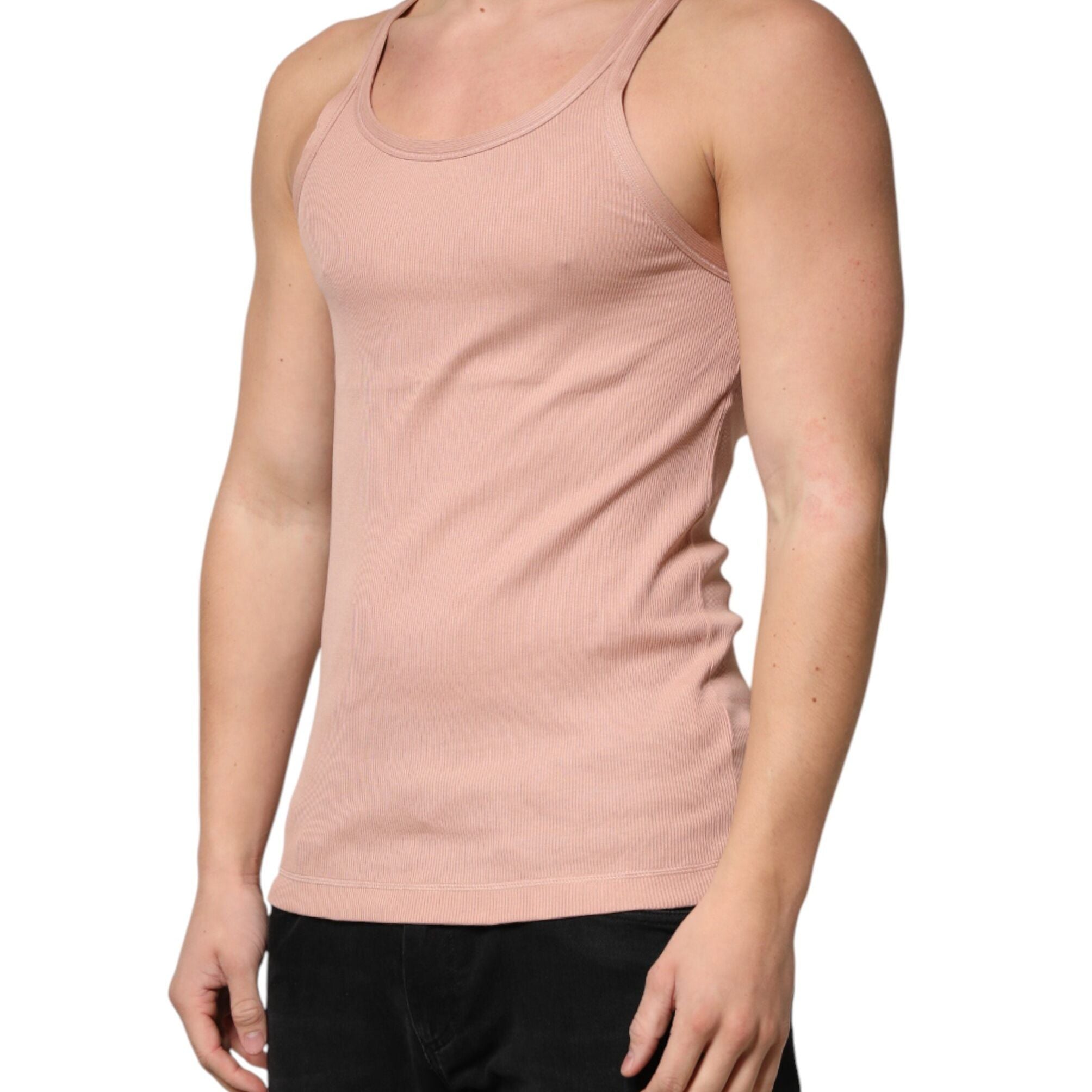 Dolce & Gabbana Pink Sleeveless Round Neck Tank Top T-shirt