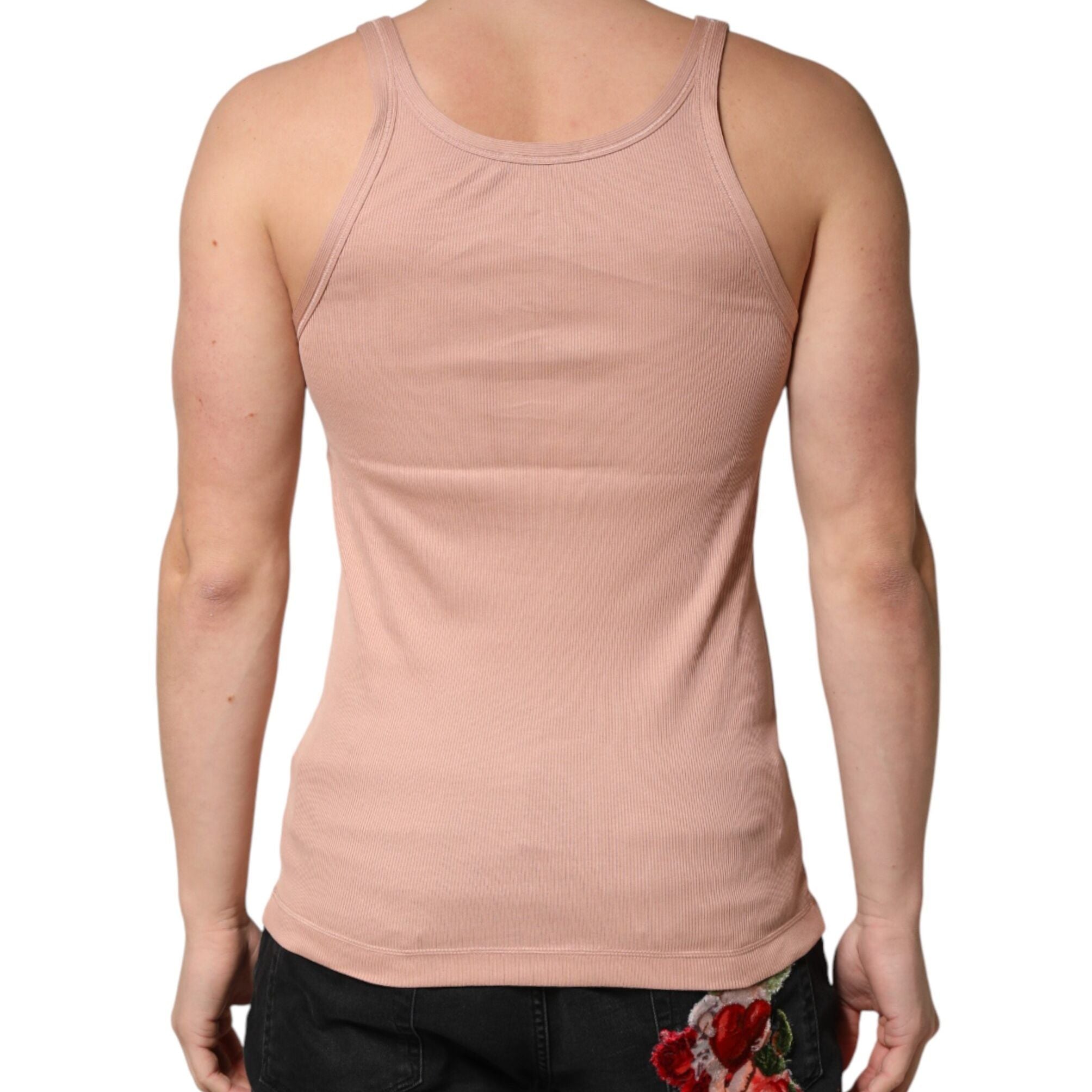 Dolce & Gabbana Pink Sleeveless Round Neck Tank Top T-shirt