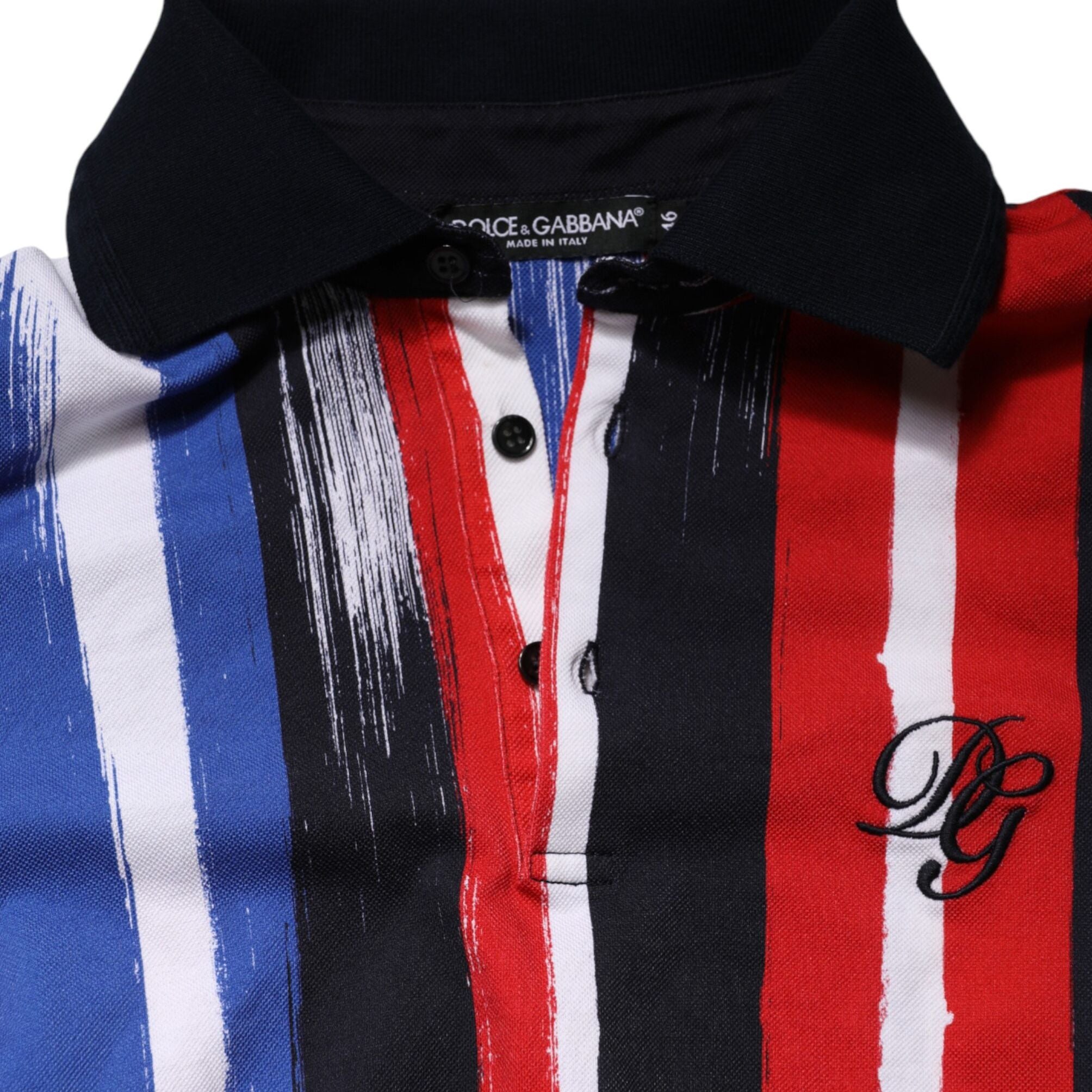 Dolce & Gabbana Multicolor Stripes Cotton Men Polo T-shirt
