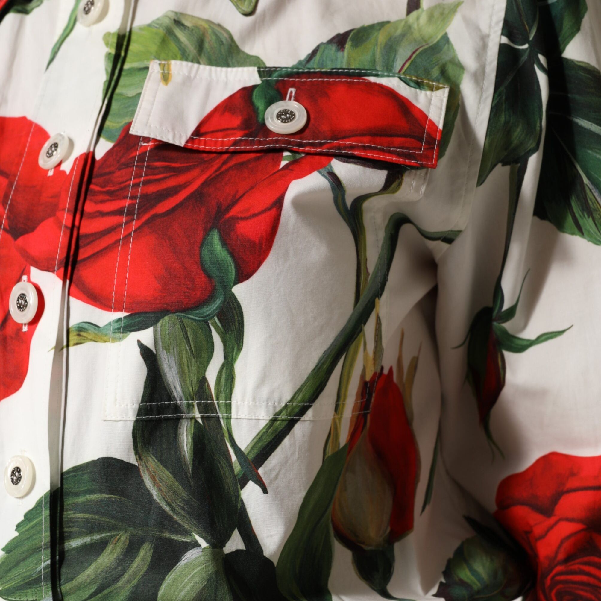 Dolce & Gabbana White Floral Print Cotton Jumpsuit Dress