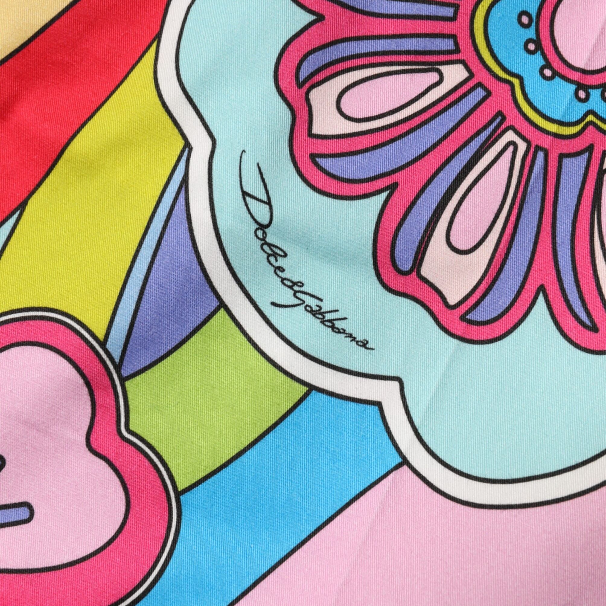 Dolce & Gabbana Multicolor Graphic High Waist Bermuda Shorts