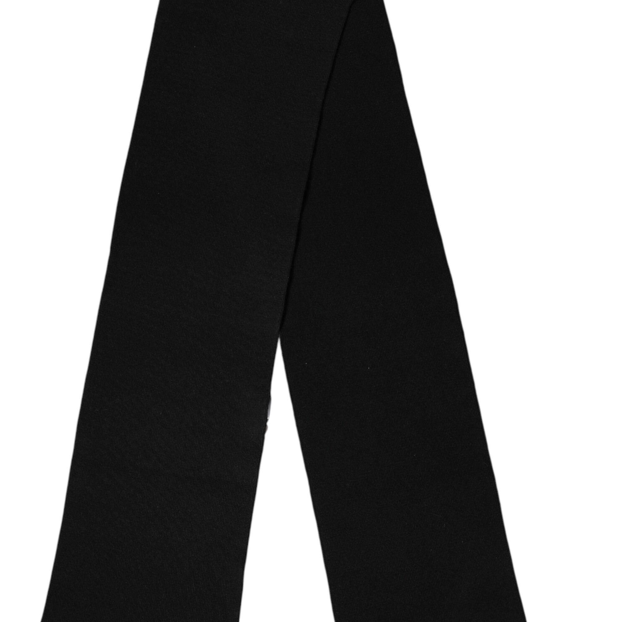 Dolce & Gabbana Black Wool Knitted Neck Wrap Foulard Scarf